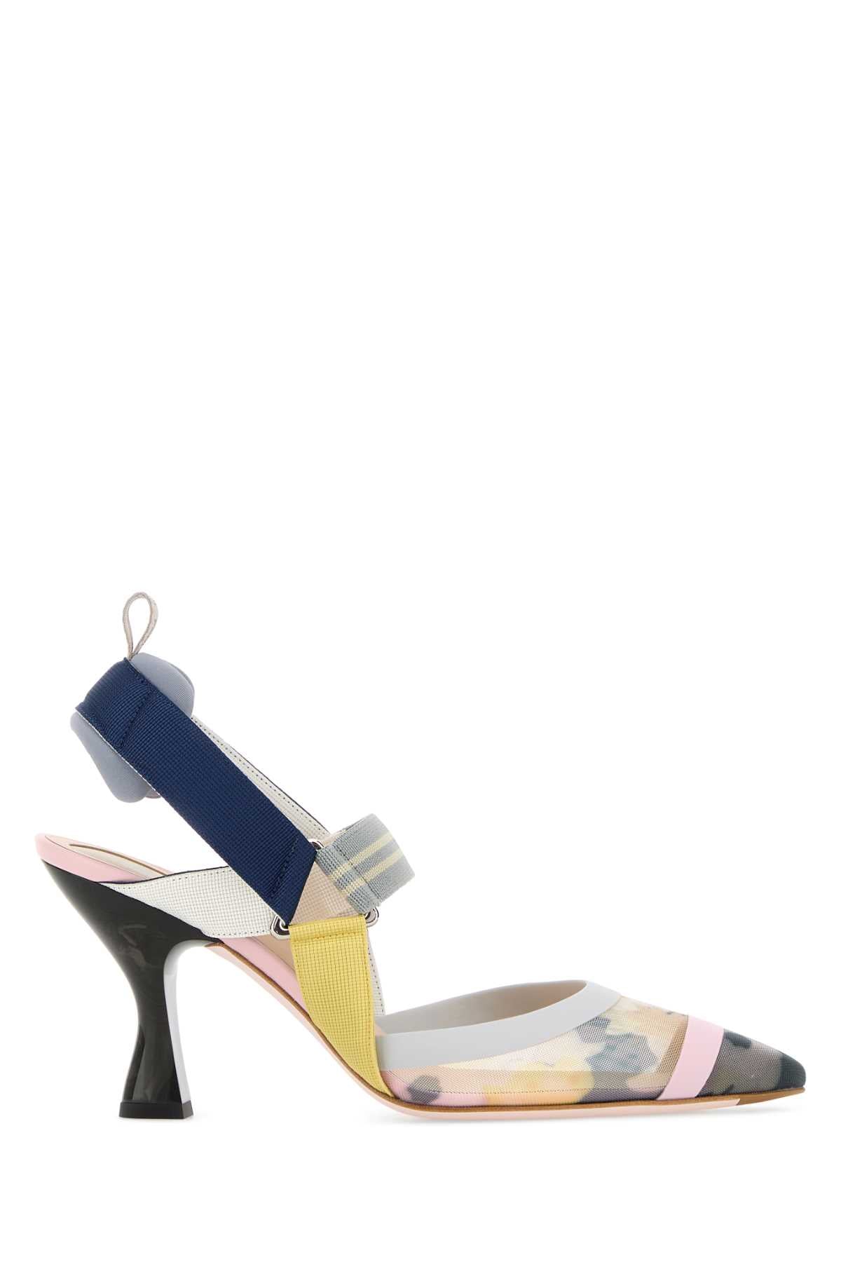 Fendi Women Multicolor Mesh Colibri Pumps FENDI