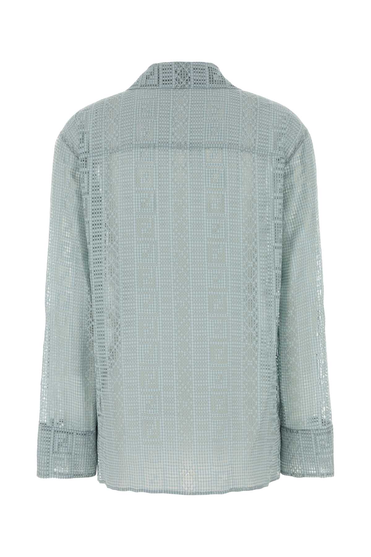 Fendi Women Light Blue Viscose Blend Shirt FENDI