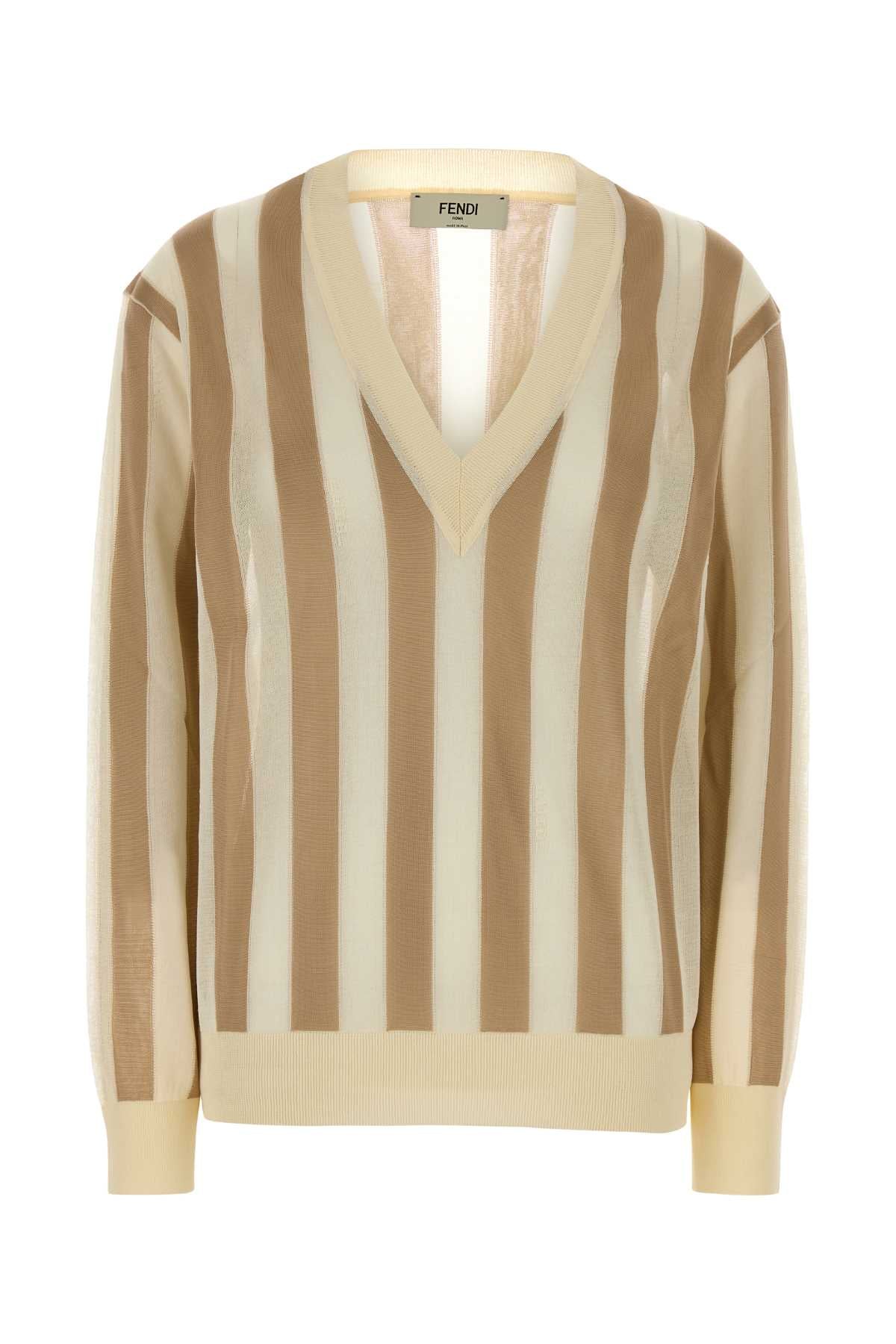 Fendi Women Embroidered Silk Blend Sweater FENDI
