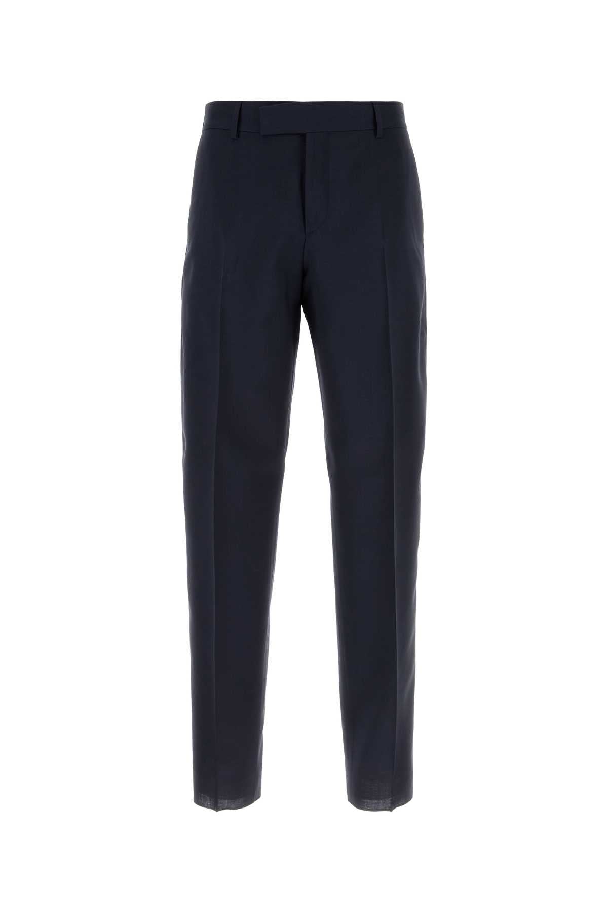 Fendi Men Navy Blue Twill Pant FENDI