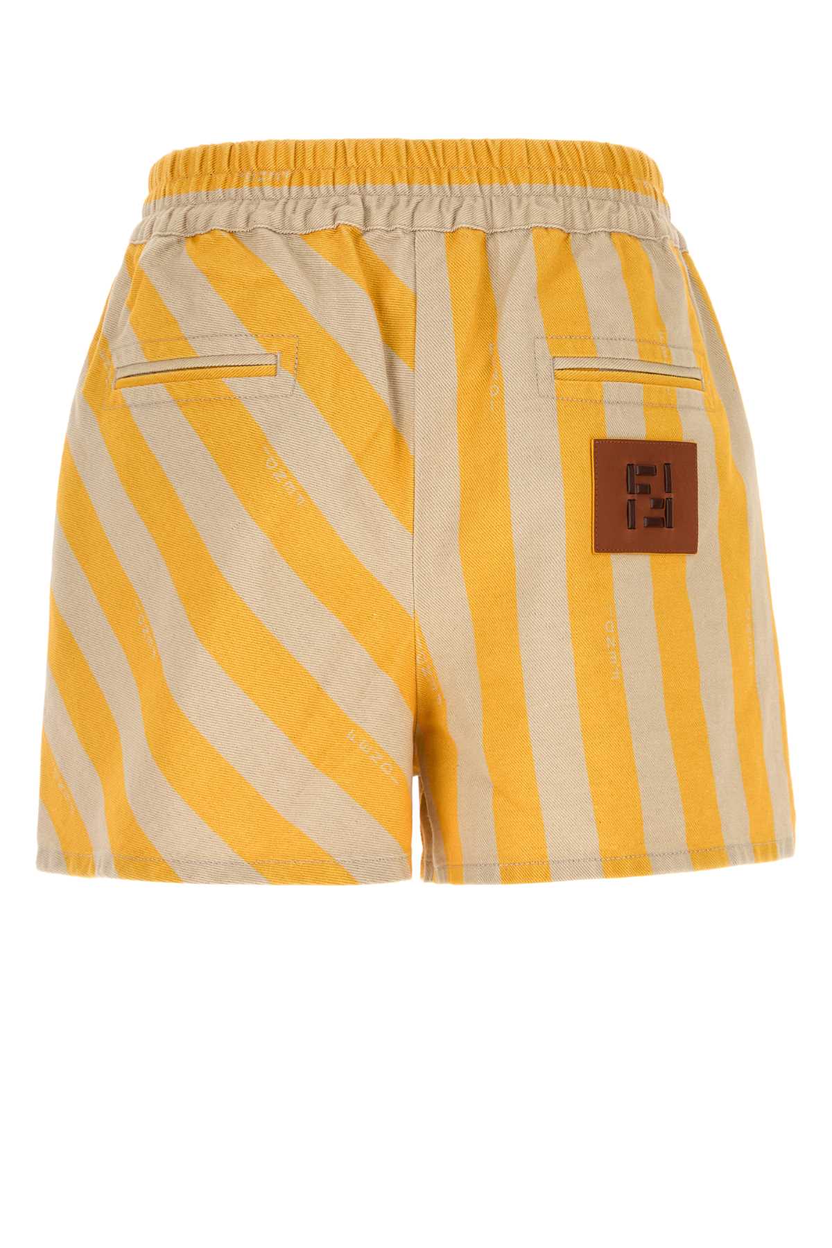 Fendi Women Embroidered Cotton Blend Shorts FENDI