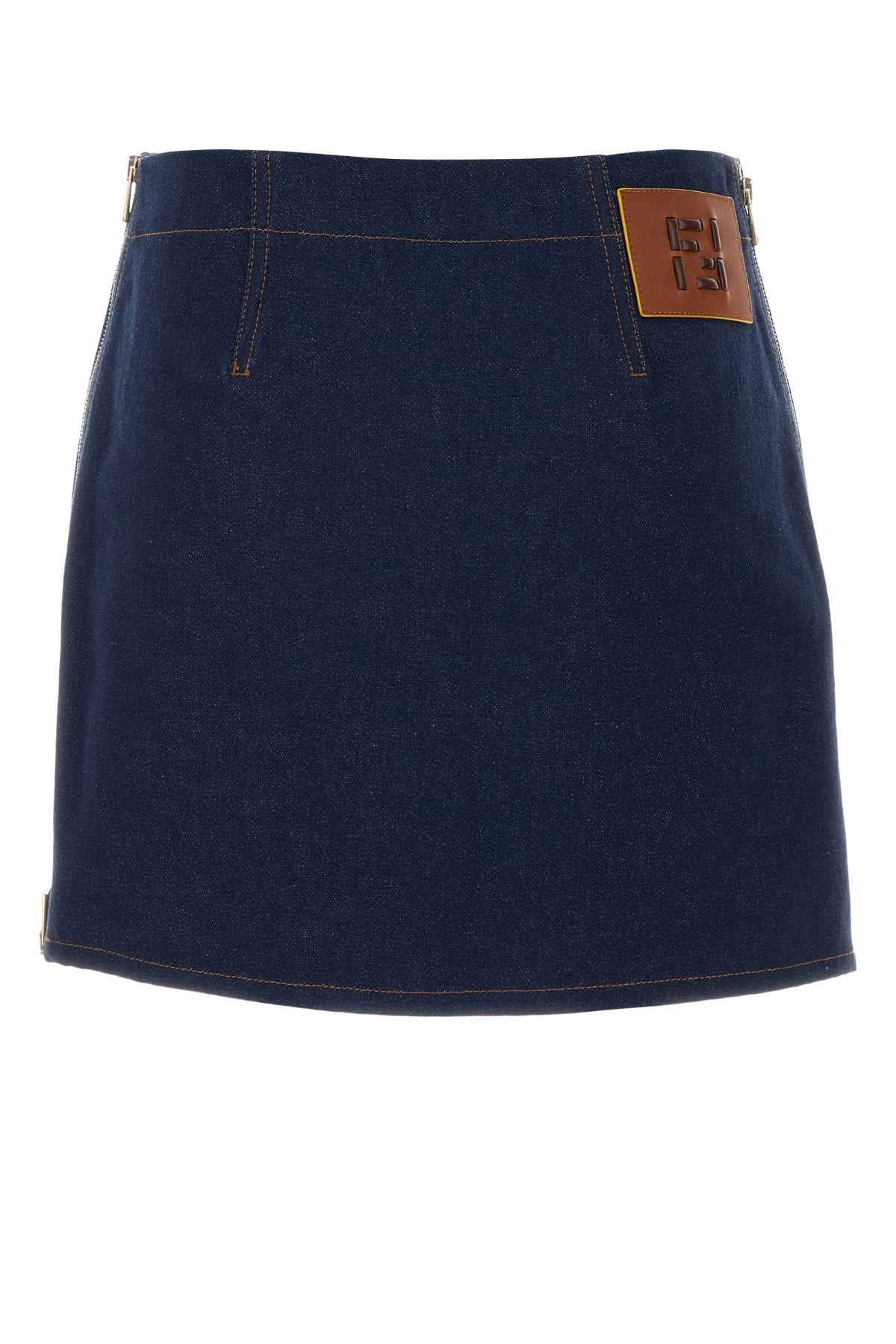 Fendi Women Denim Mini Skirt FENDI