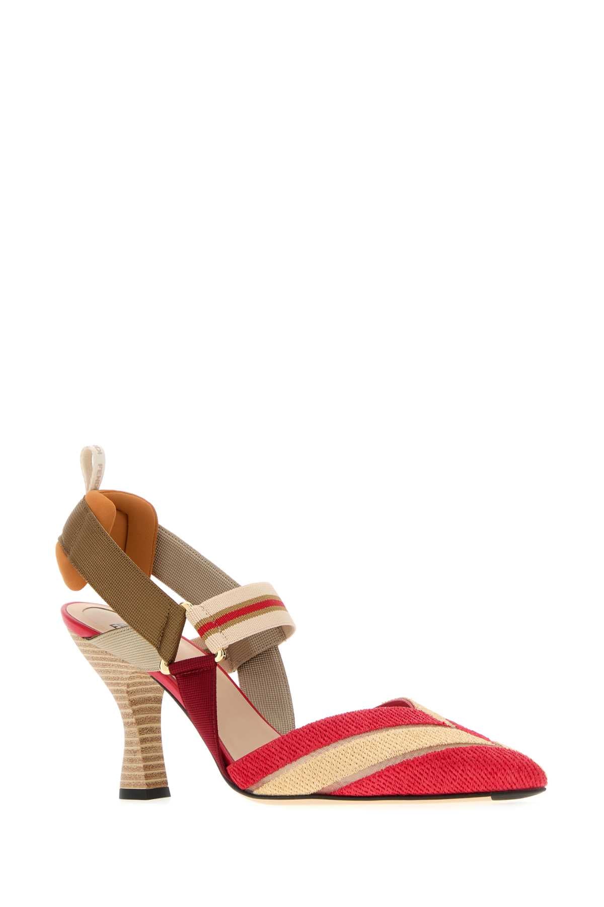 Fendi Women Embroidered Raffia Colibrã¬ Pumps FENDI