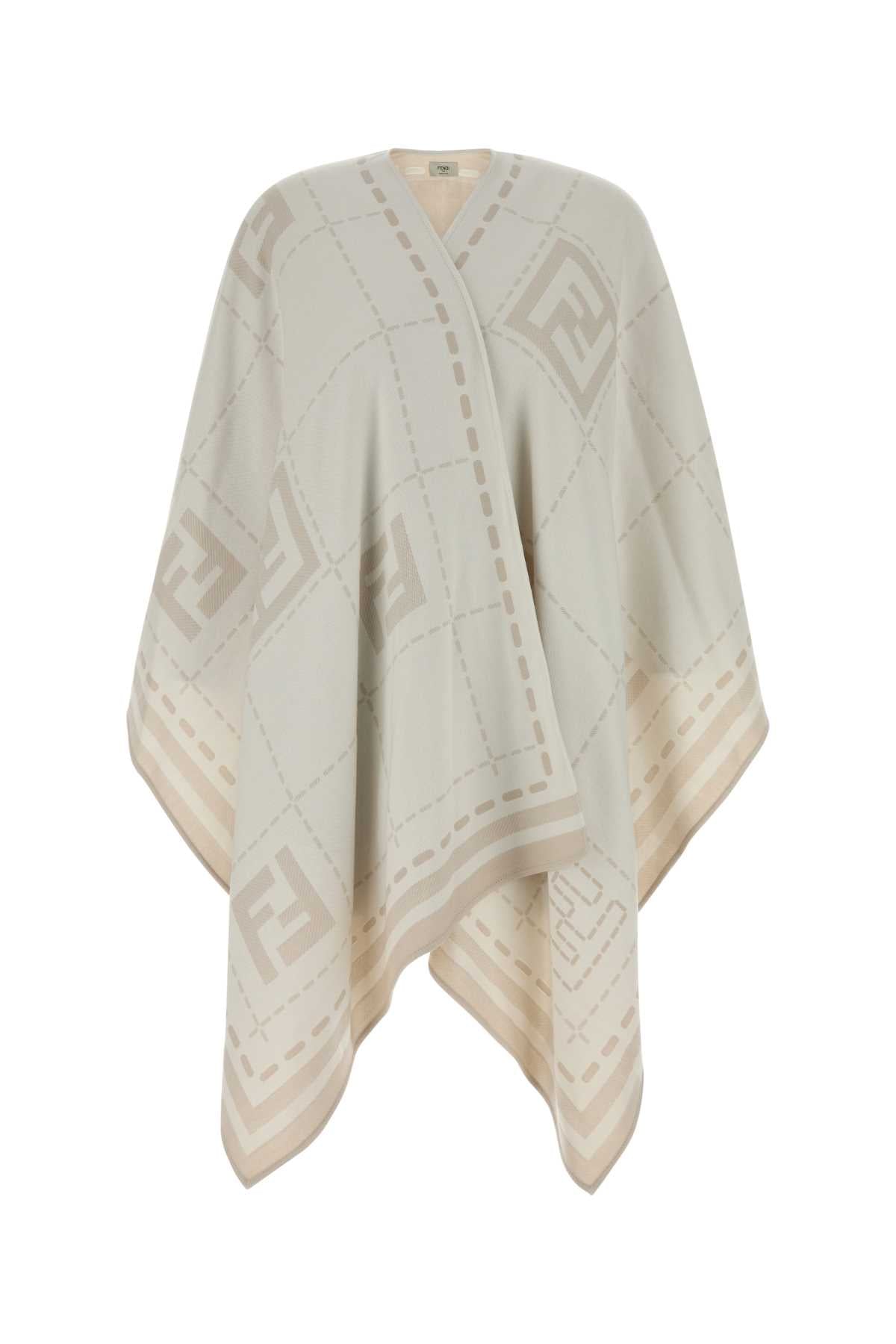 Fendi Women Embroidered Wool Cape FENDI
