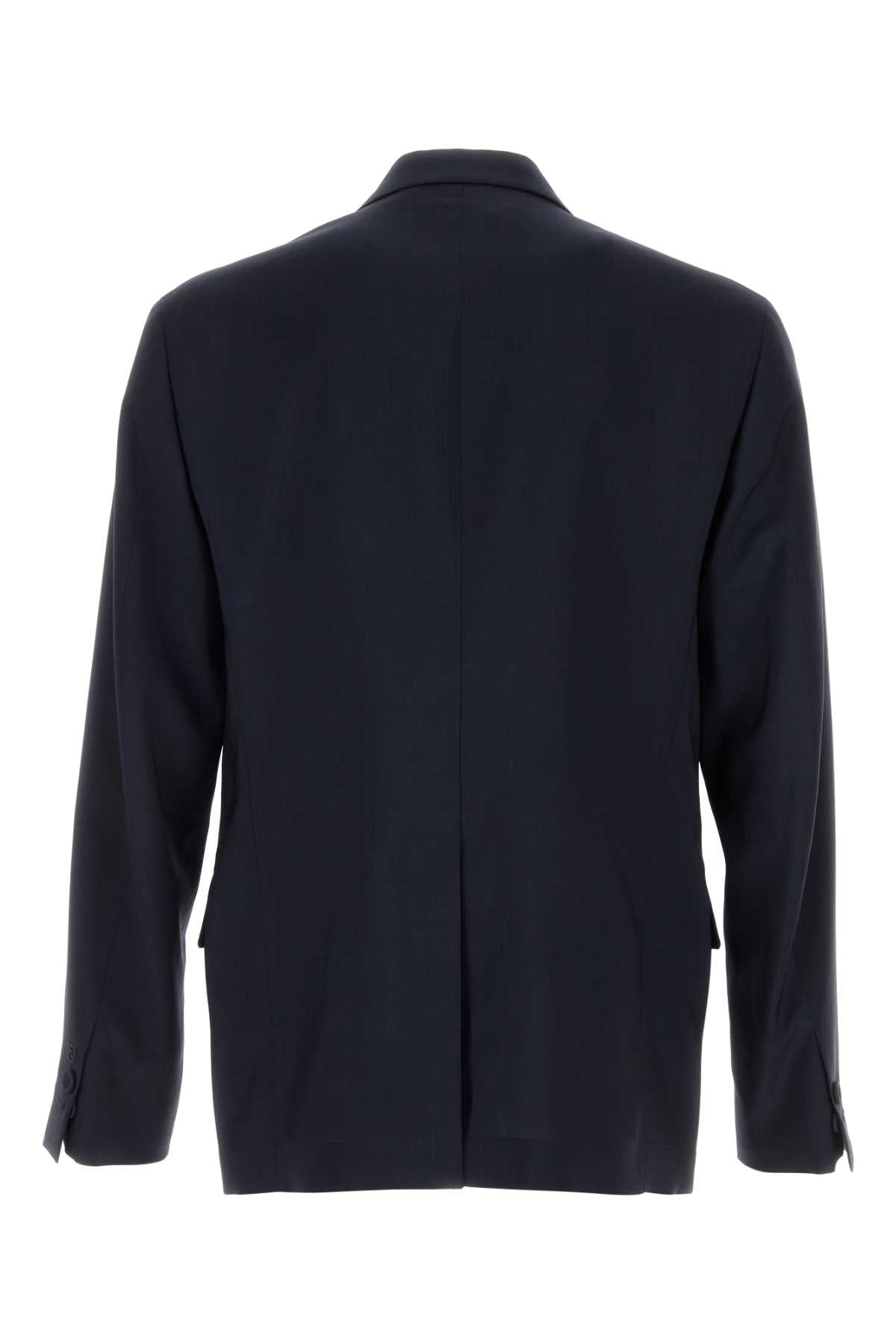 Fendi Men Navy Blue Wool Blazer FENDI