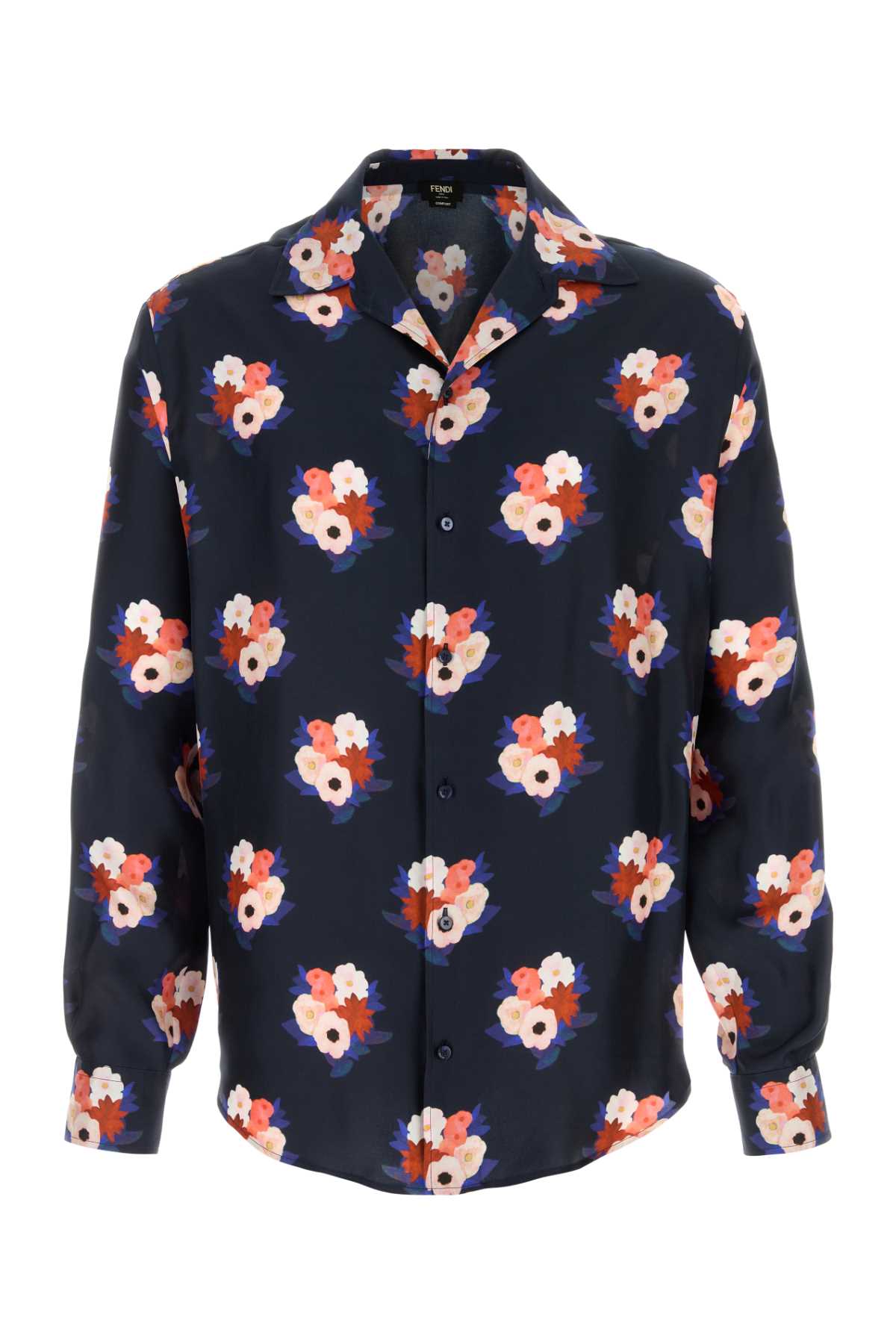 Fendi Men Printed Silk Shirt FENDI