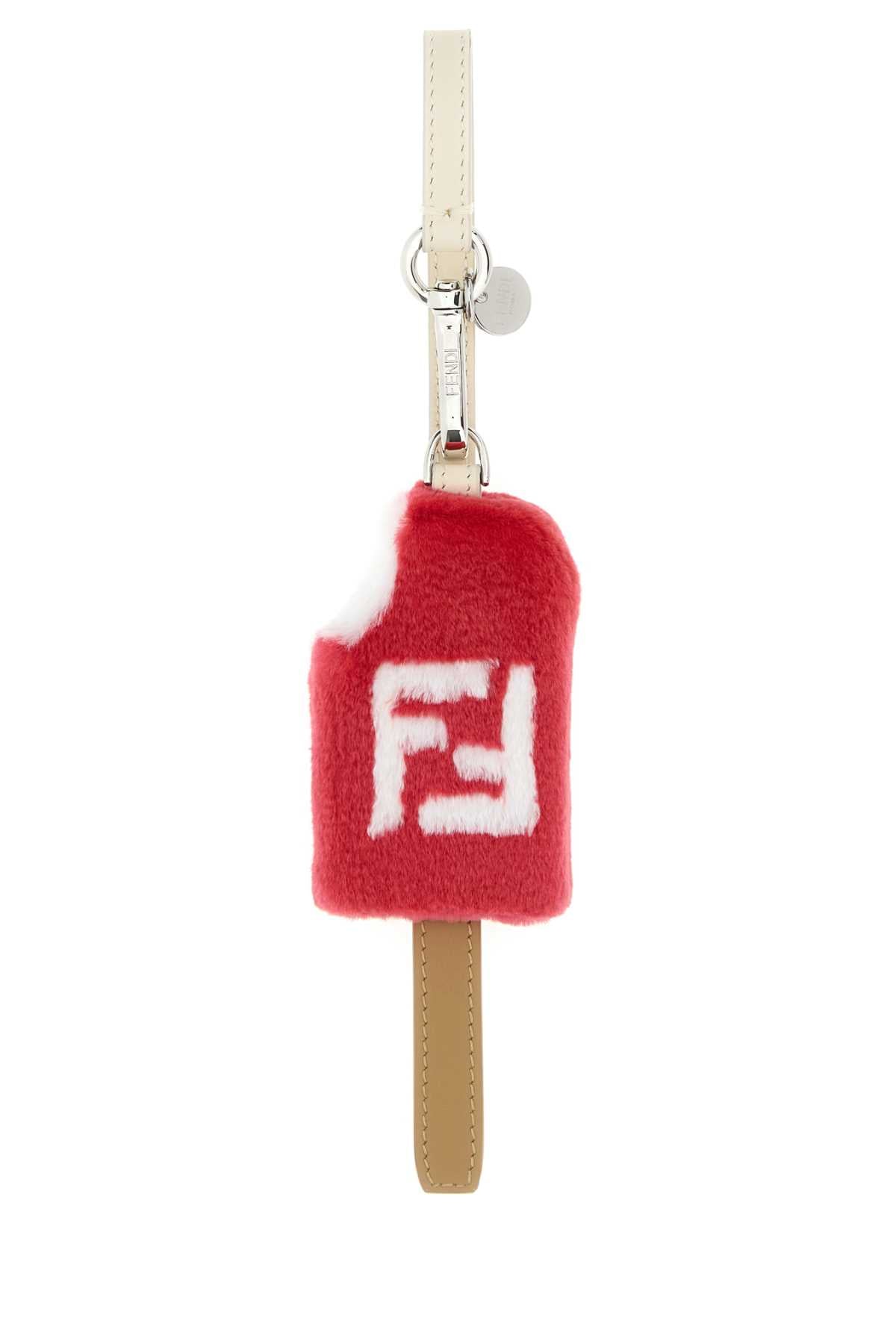 Fendi Men Multicolor Shearling And Fur Gelato Bag Charm FENDI