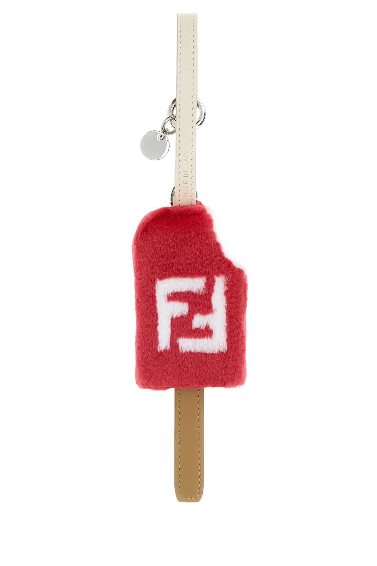 Fendi Men Multicolor Shearling And Fur Gelato Bag Charm FENDI