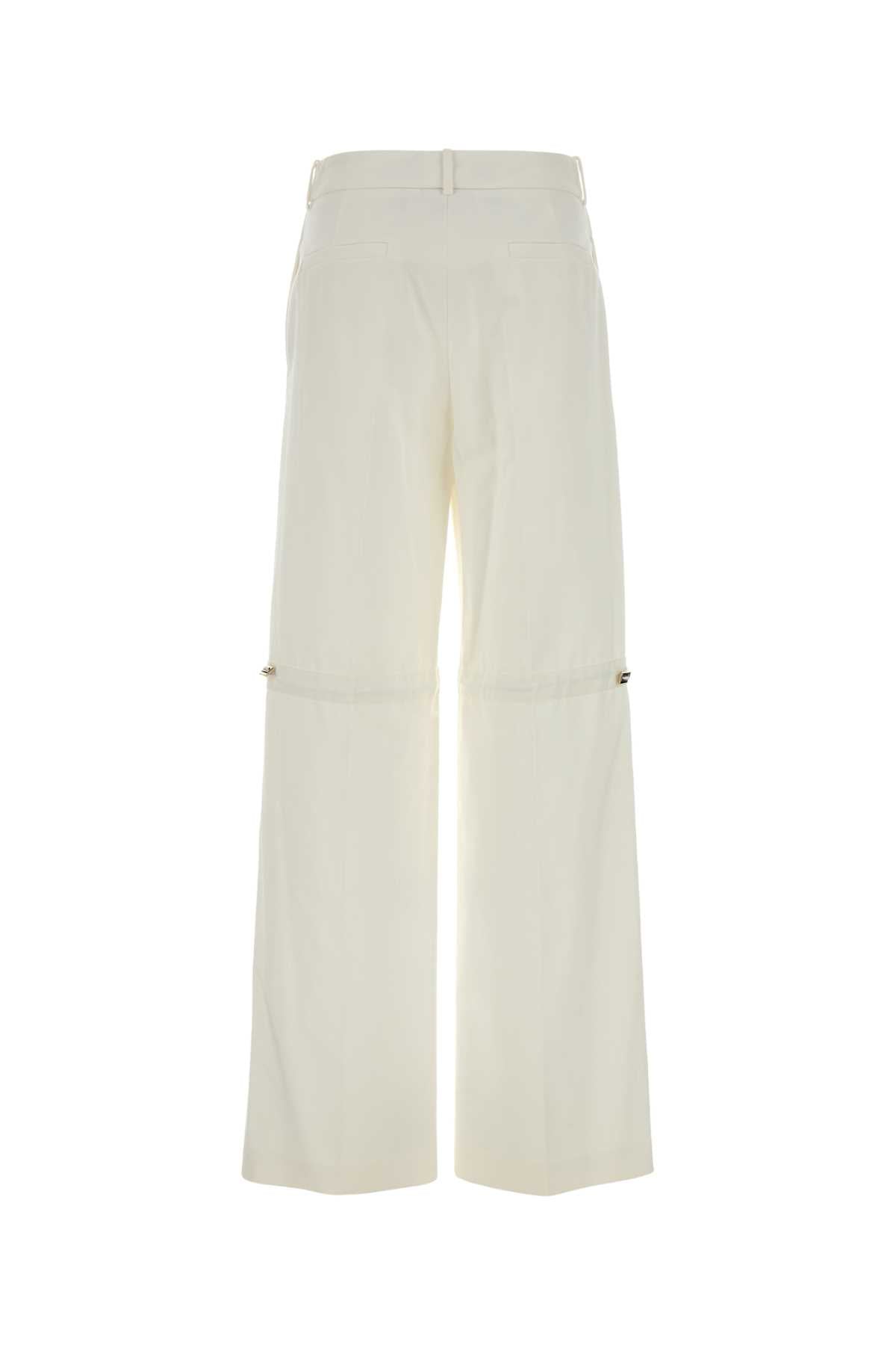 Fendi Women White Cotton Pant FENDI