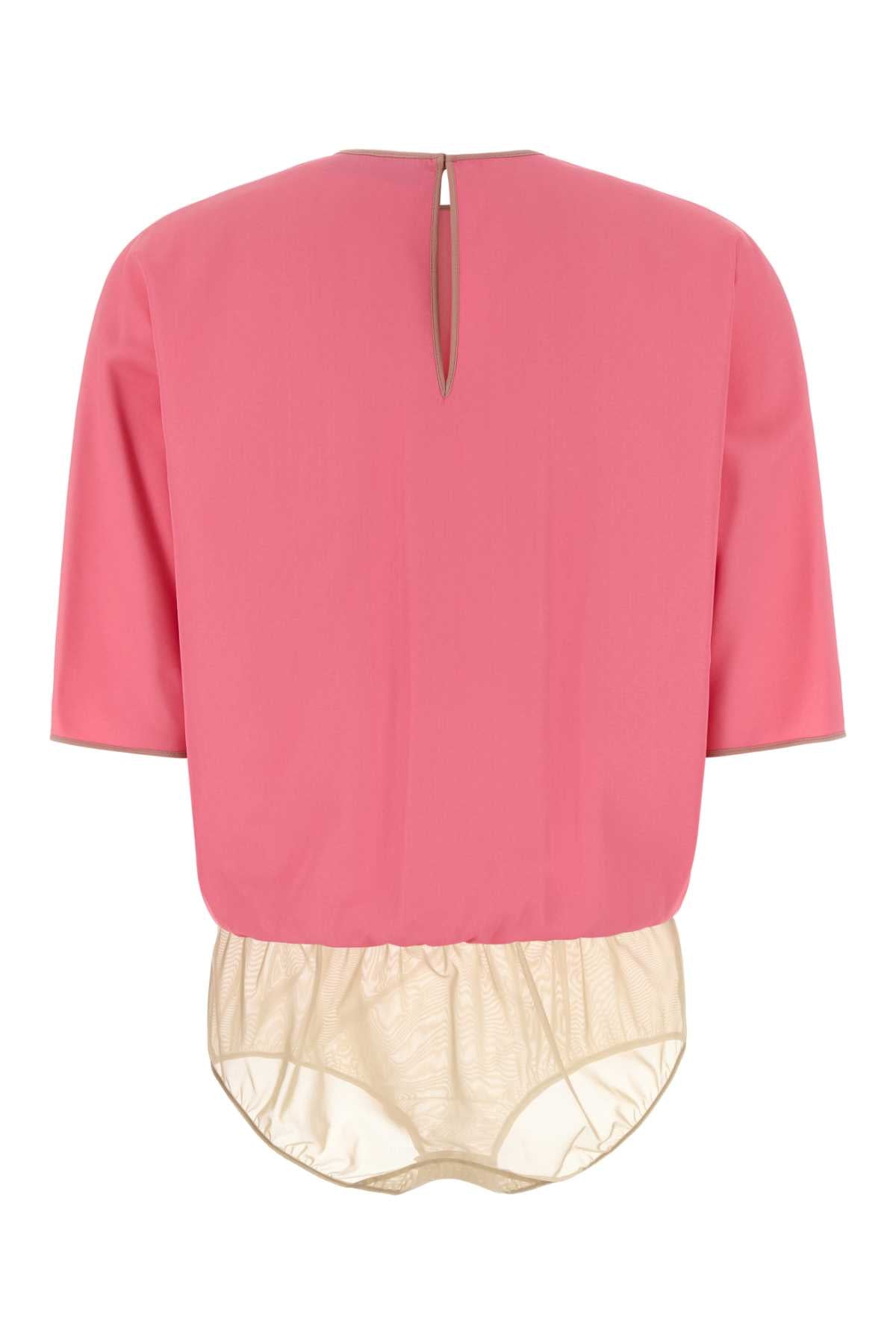 Fendi Women Pink Viscose Blend Bodysuit FENDI