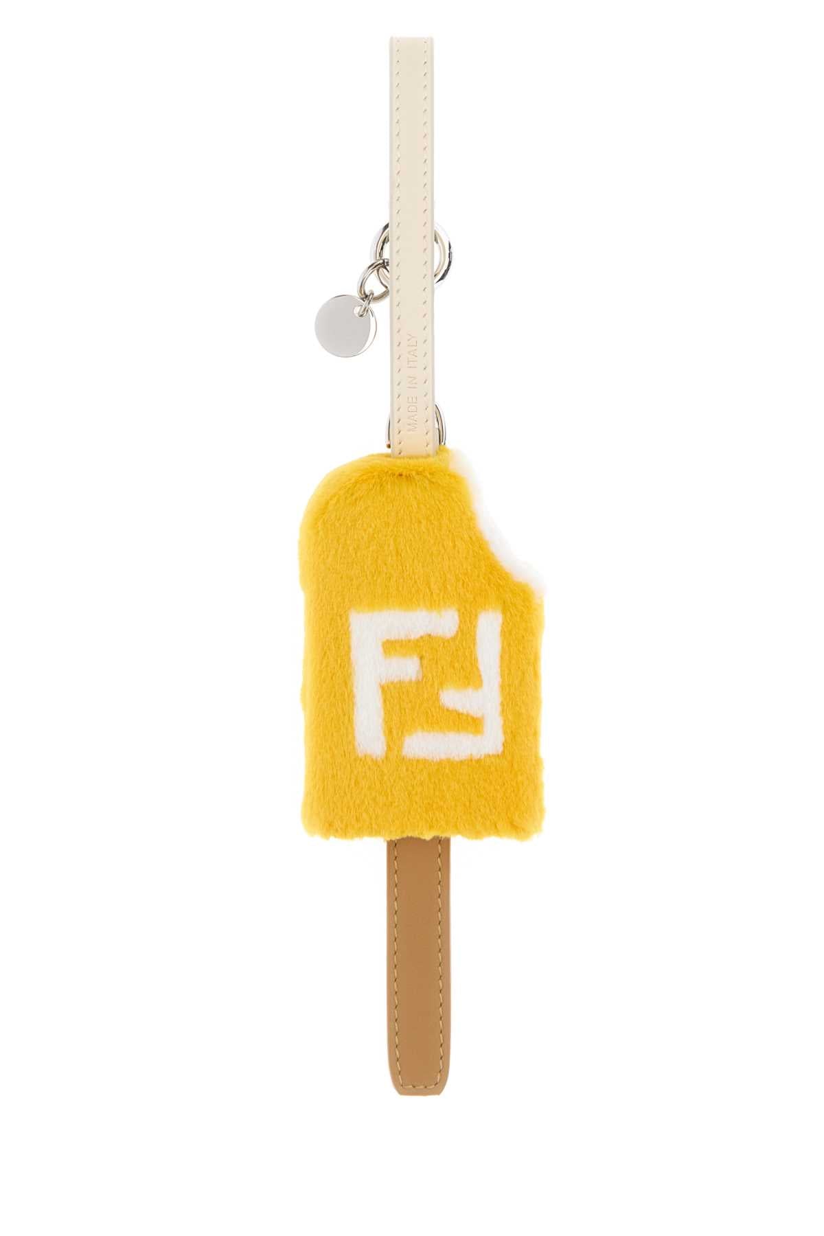 Fendi Men Multicolor Shearling And Fur Gelato Bag Charm FENDI