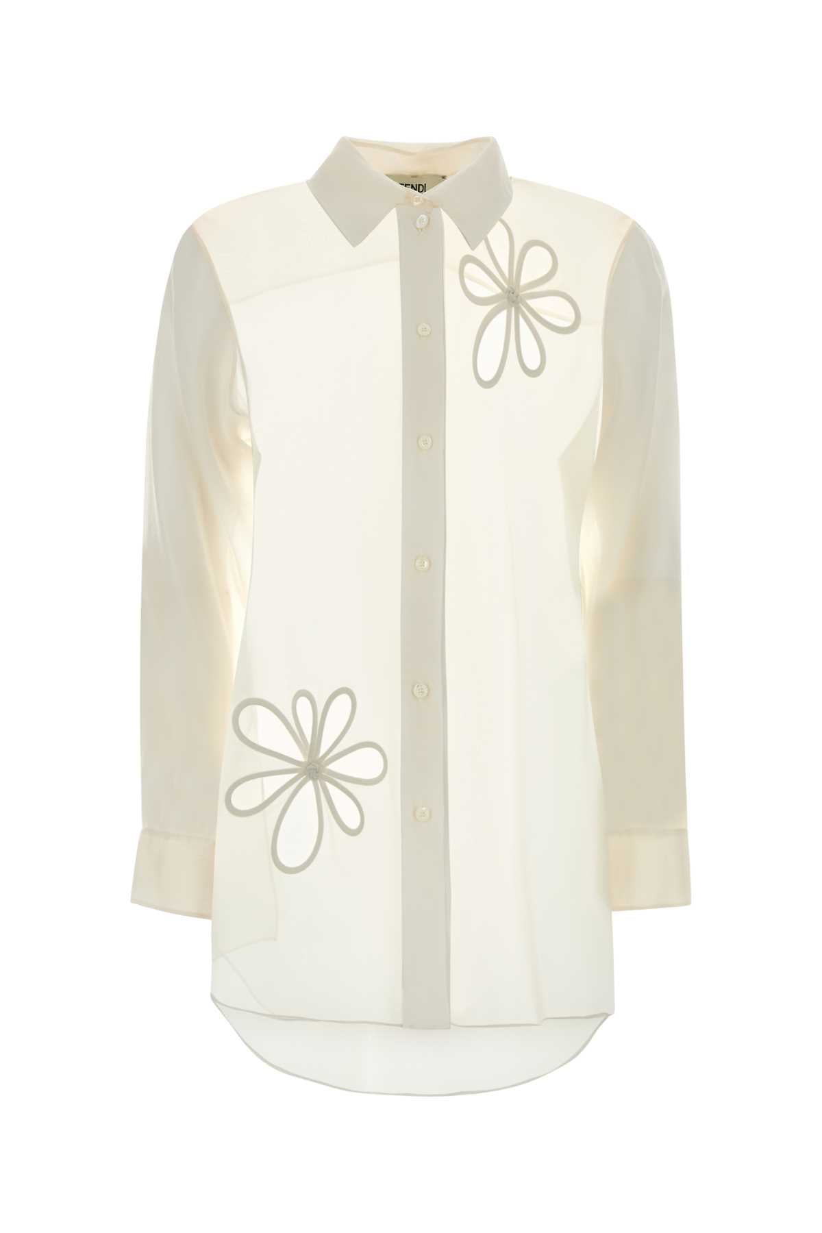 Fendi Women White Organza Shirt FENDI