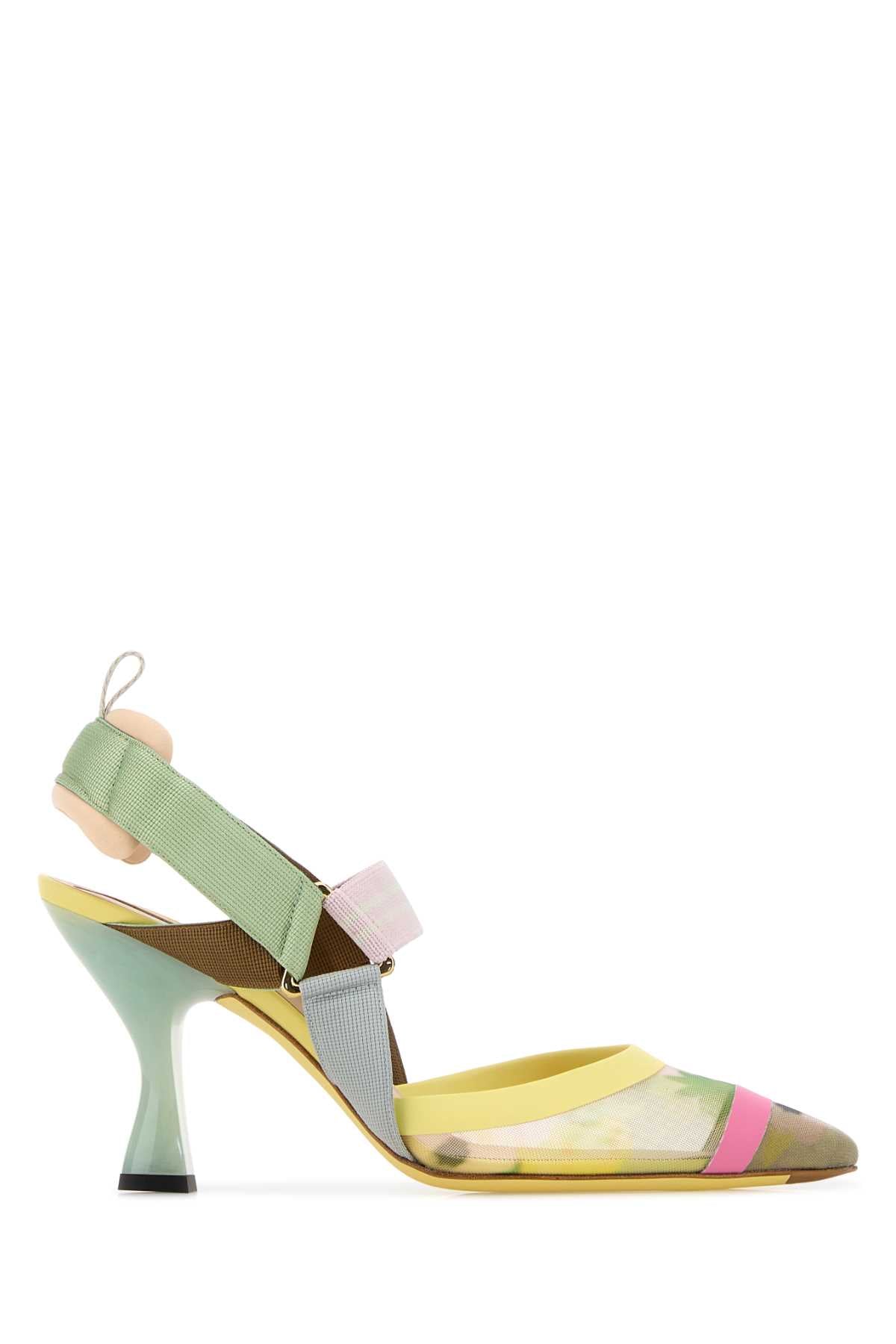 Fendi Women Multicolor Mesh Colibri Pumps FENDI