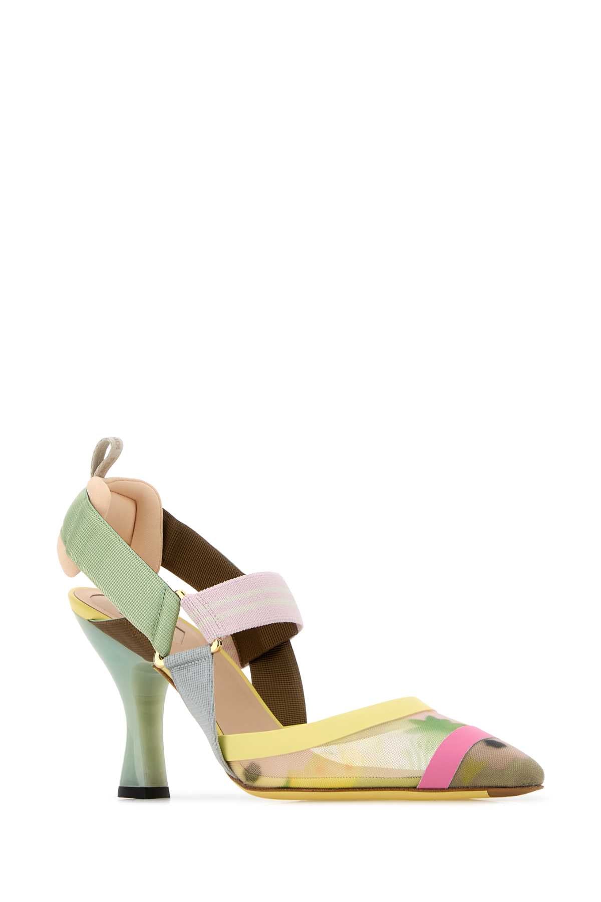 Fendi Women Multicolor Mesh Colibri Pumps FENDI