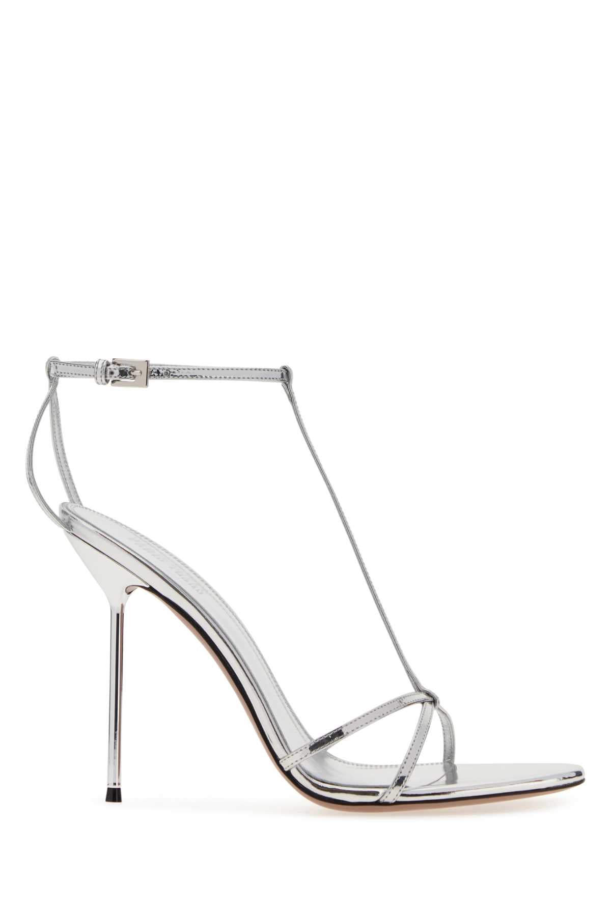 Paris Texas Women Silver Leather Lidia T Sandals PARIS TEXAS