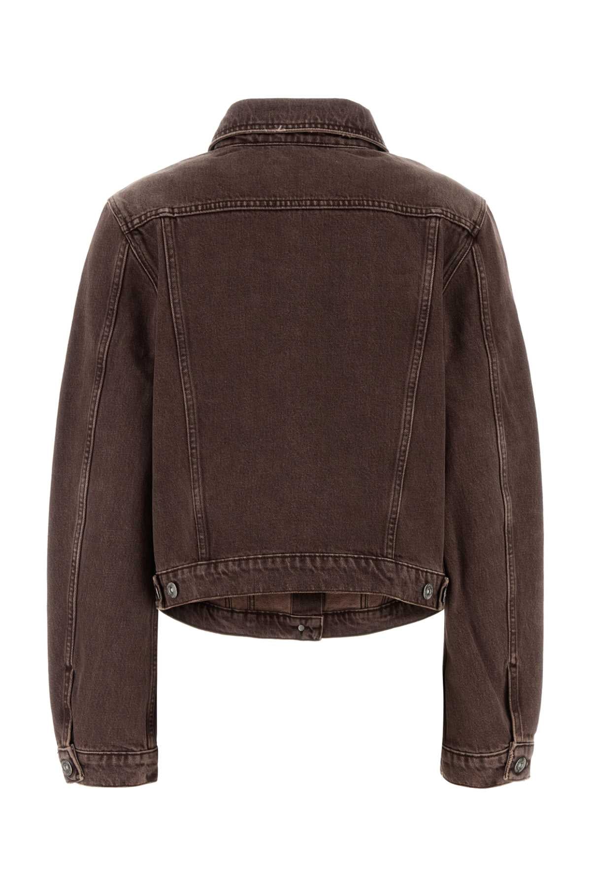 Our Legacy Women Brown Denim Jacket OUR LEGACY