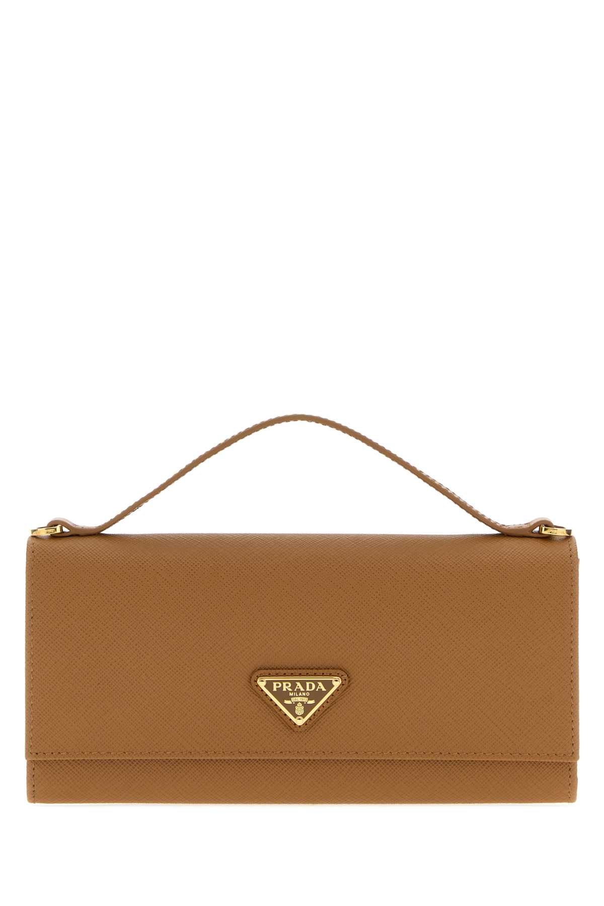 Prada Women Camel Leather Wallet PRADA