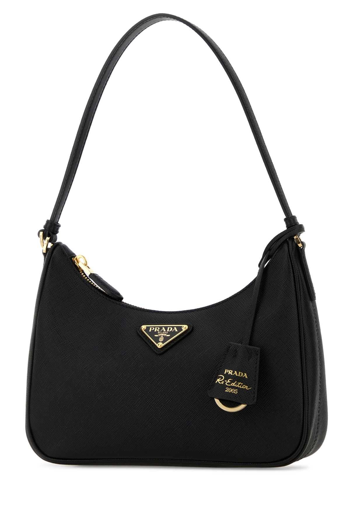 Prada Women Black Leather Prada Re-Edition 2005 Shoulder Bag PRADA