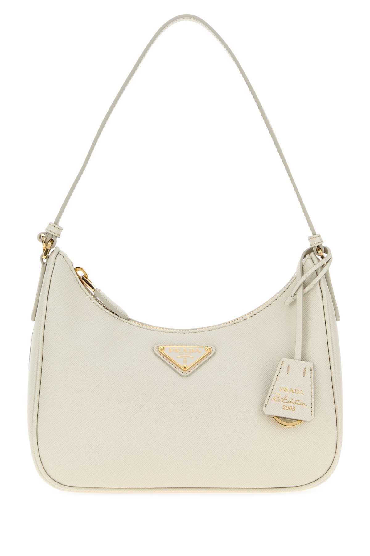 Prada Women Chalk Leather Prada Re-Edition 2005 Shoulder Bag PRADA
