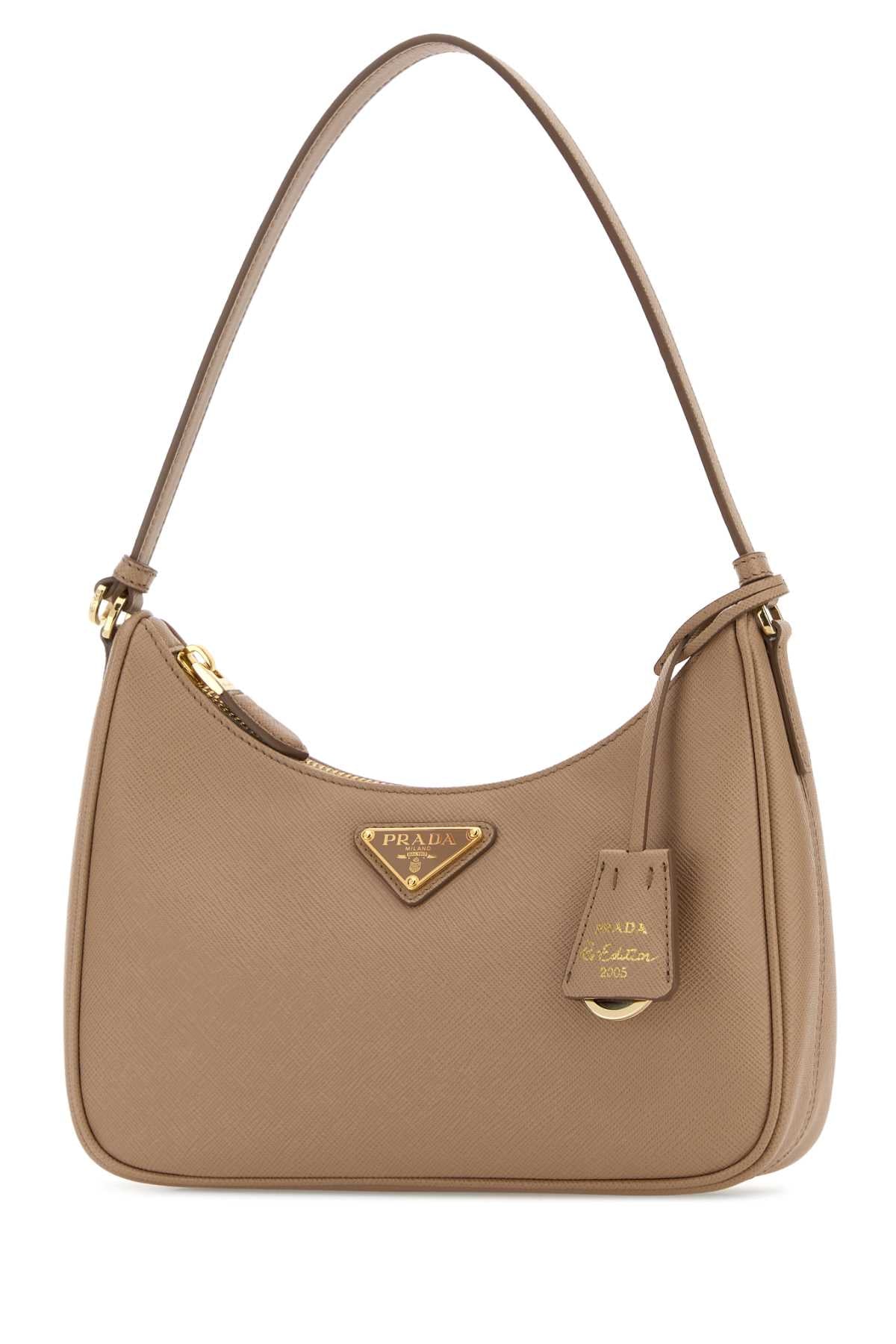 Prada Women Beige Leather Prada Re-Edition 2005 Shoulder Bag PRADA