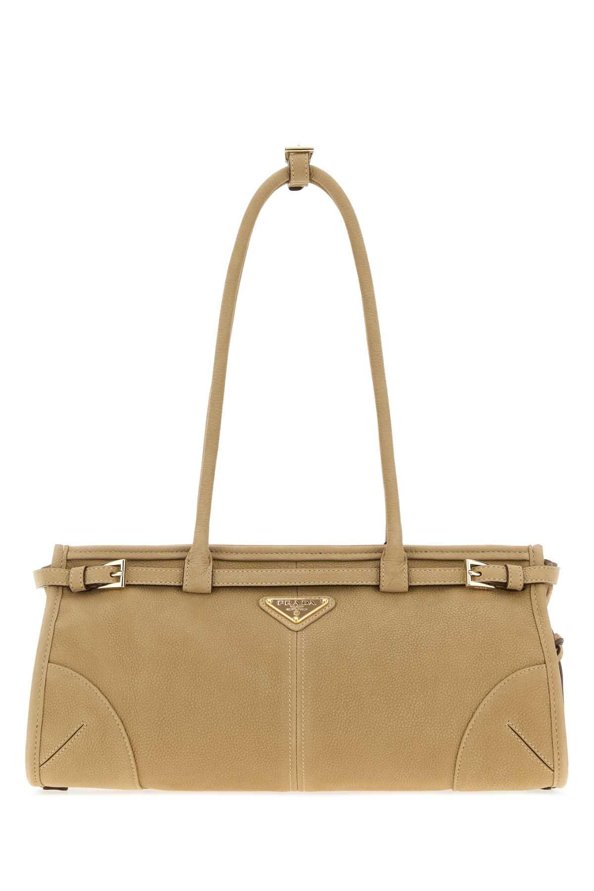 Prada Women Beige Nabuk Prada Bonnie Shoulder Bag PRADA