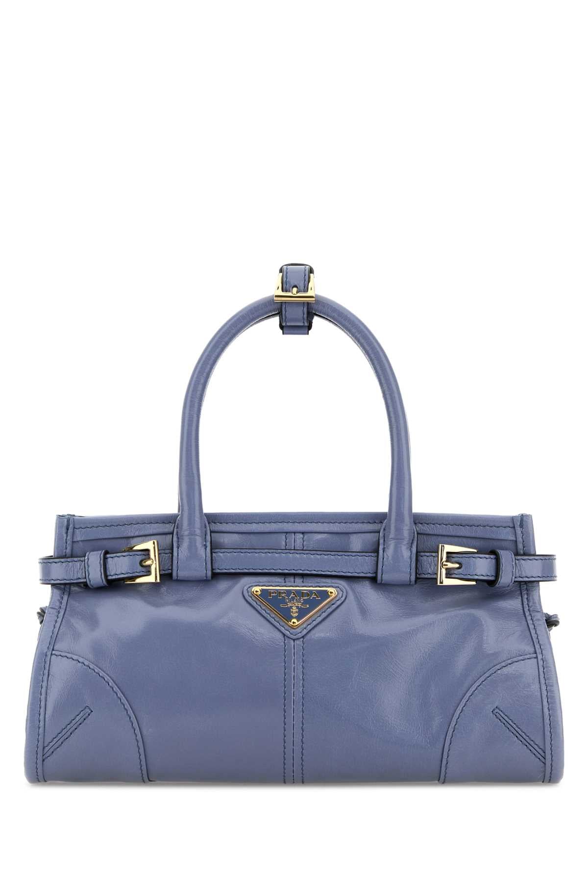 Prada Women Powder Blue Leather Mini Prada Bonnie Handbag PRADA
