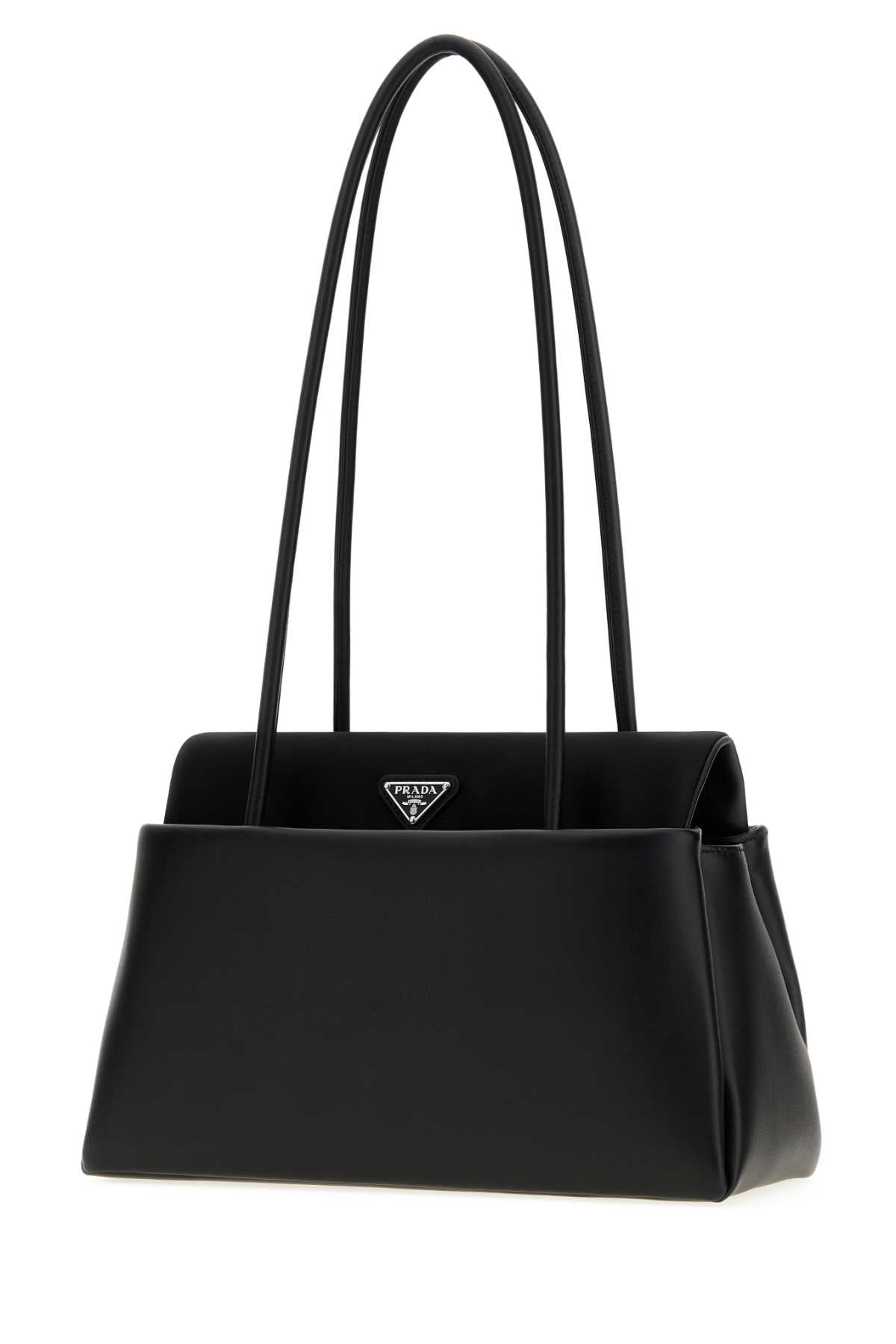 Prada Women Black Leather Medium Prada Passage Shoulder Bag PRADA