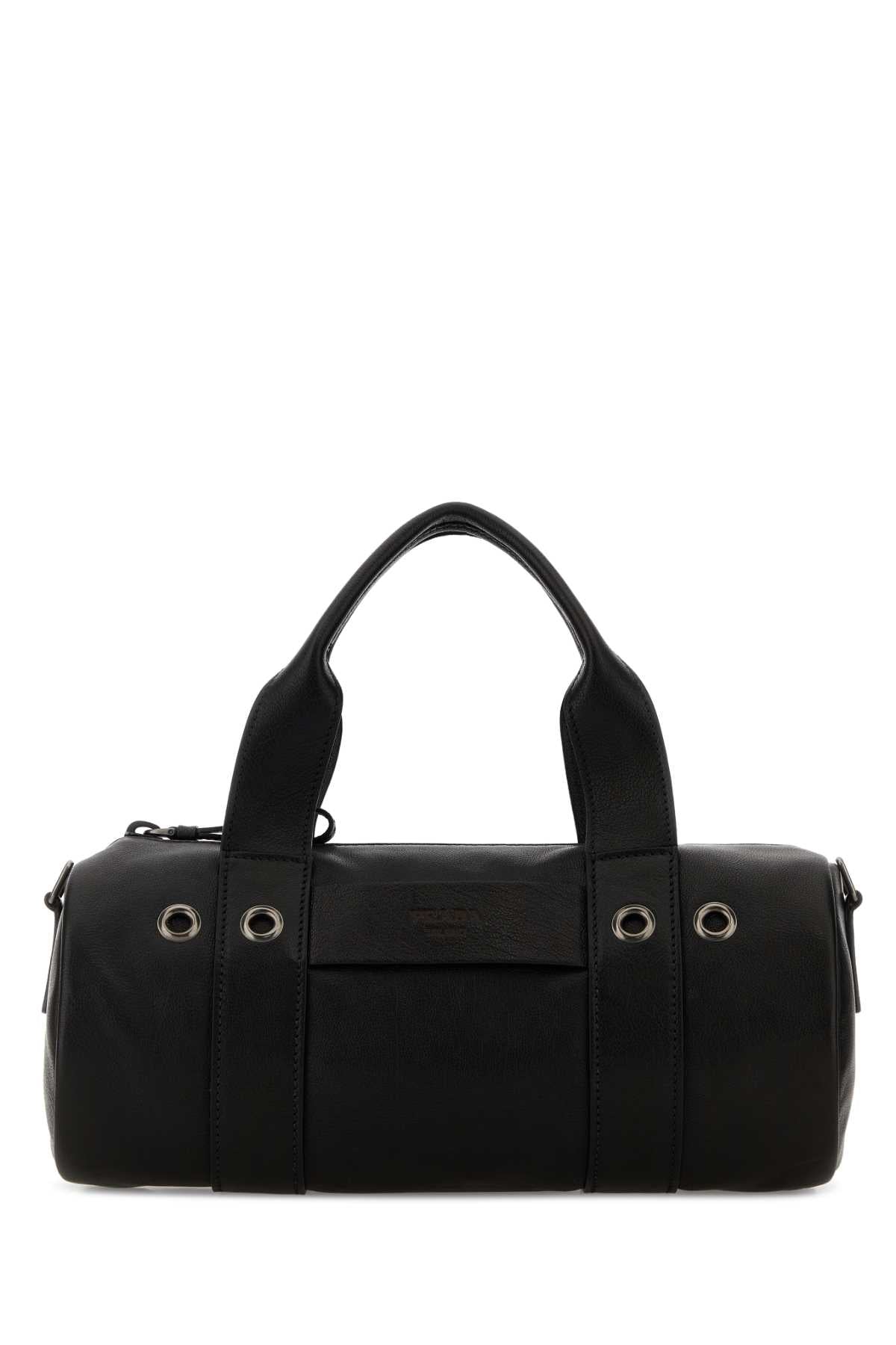 Prada Women Black Leather Prada Route Handbag PRADA