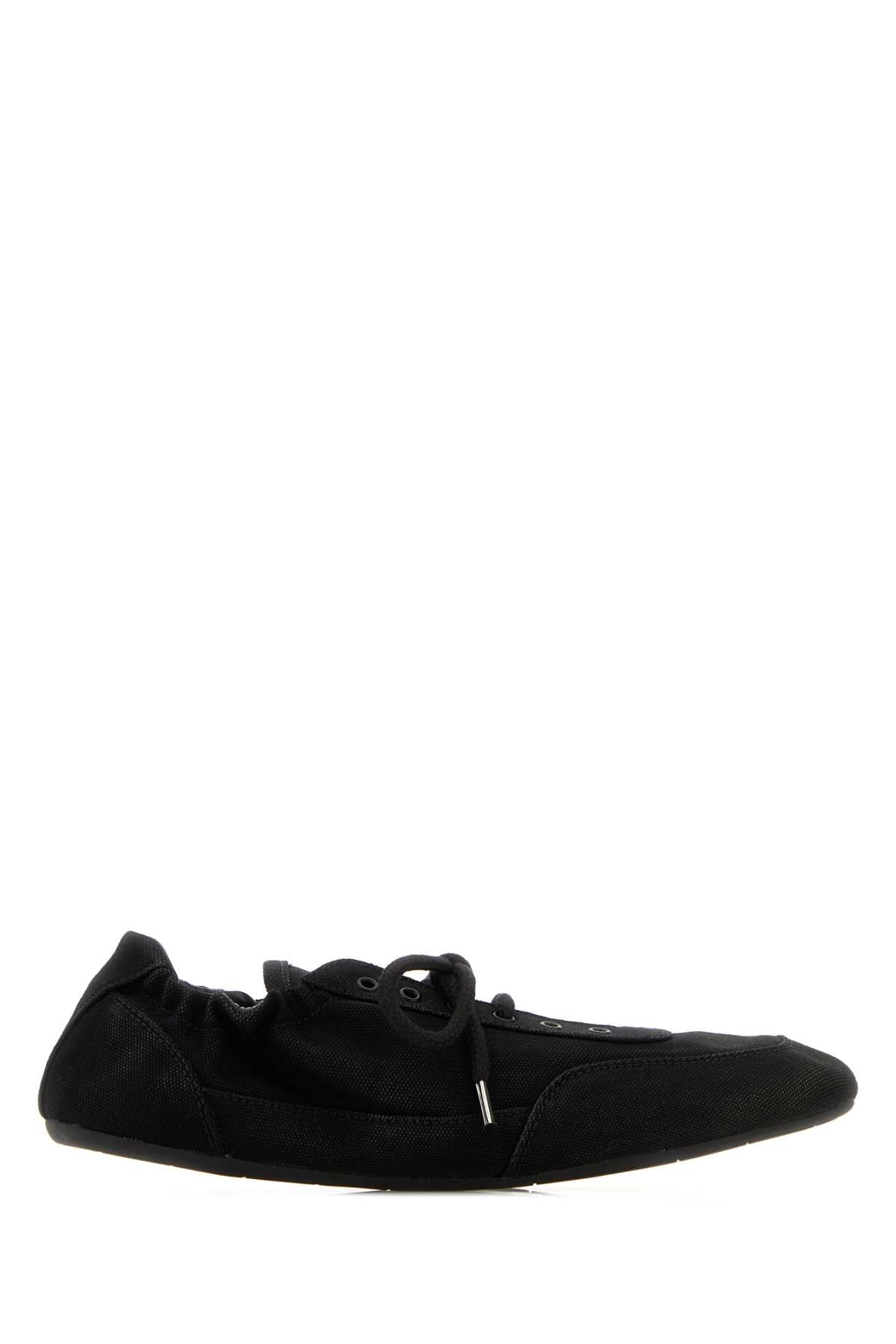 Prada Women Black Canvas Collapse Sneakers PRADA