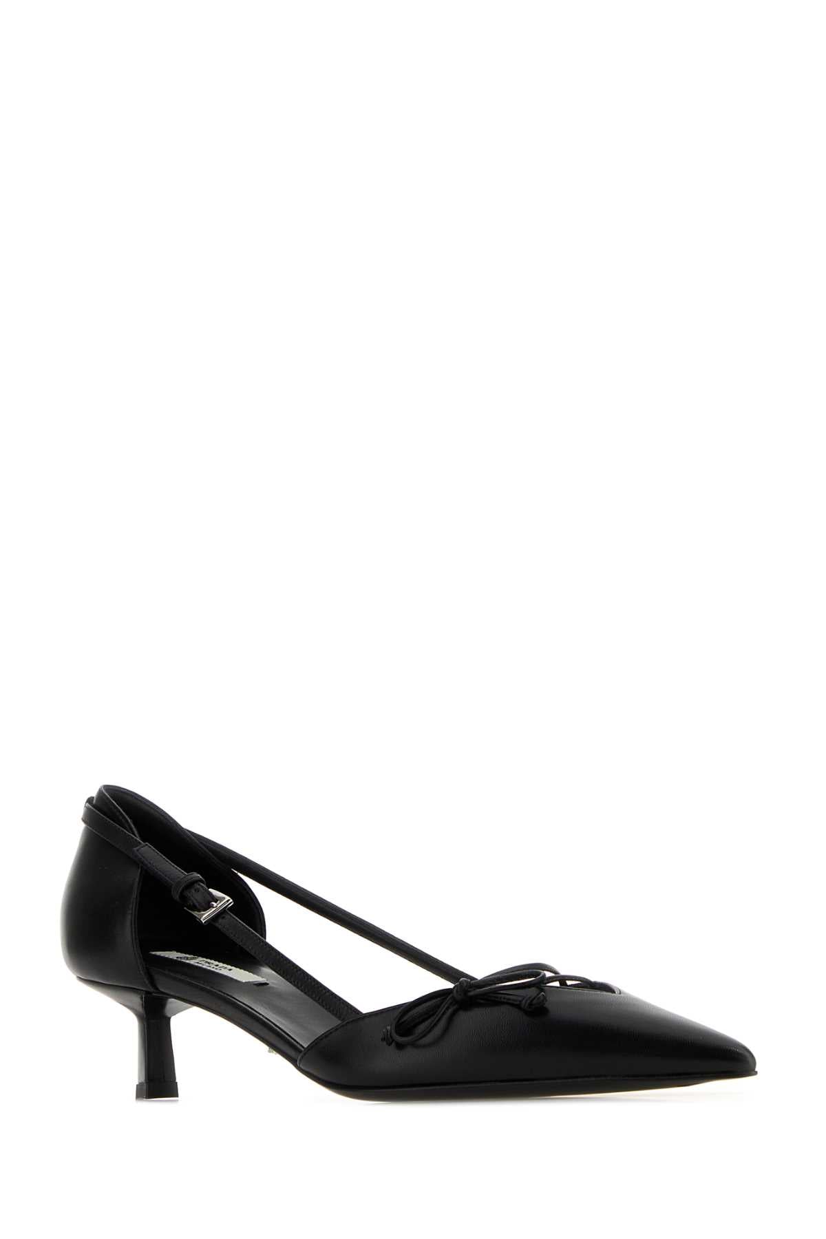 Prada Women Black Leather Pumps PRADA