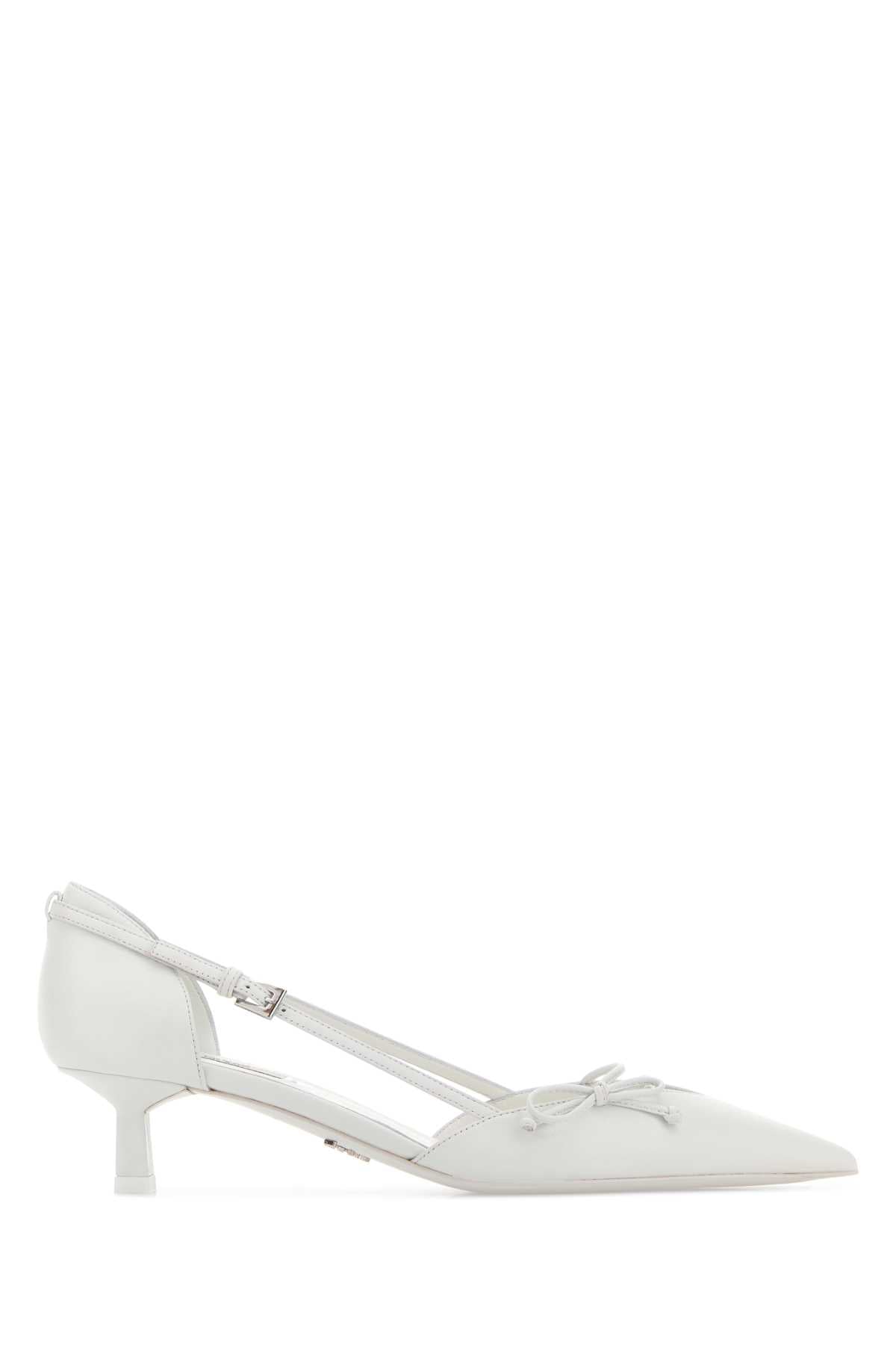 Prada Women White Leather Pumps PRADA