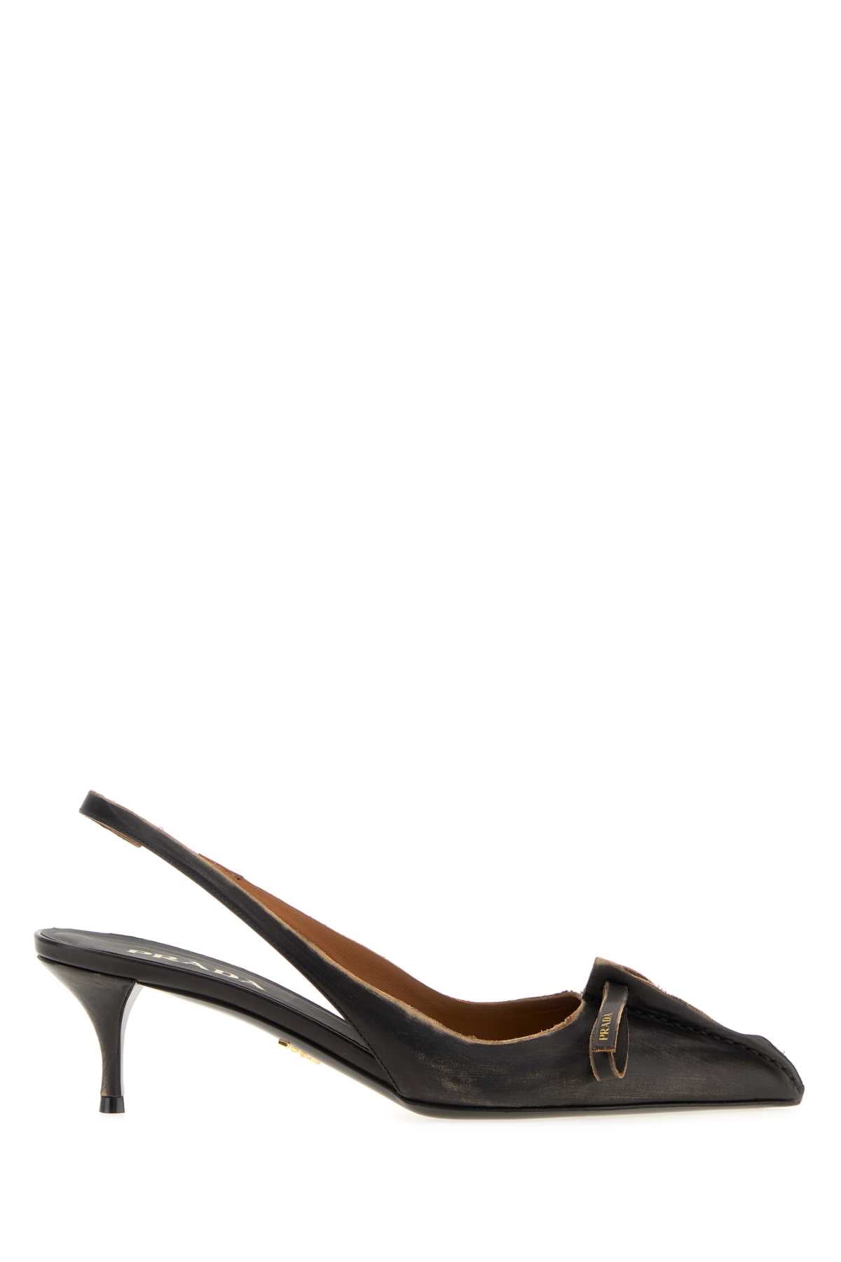 Prada Women Black Leather Pumps PRADA