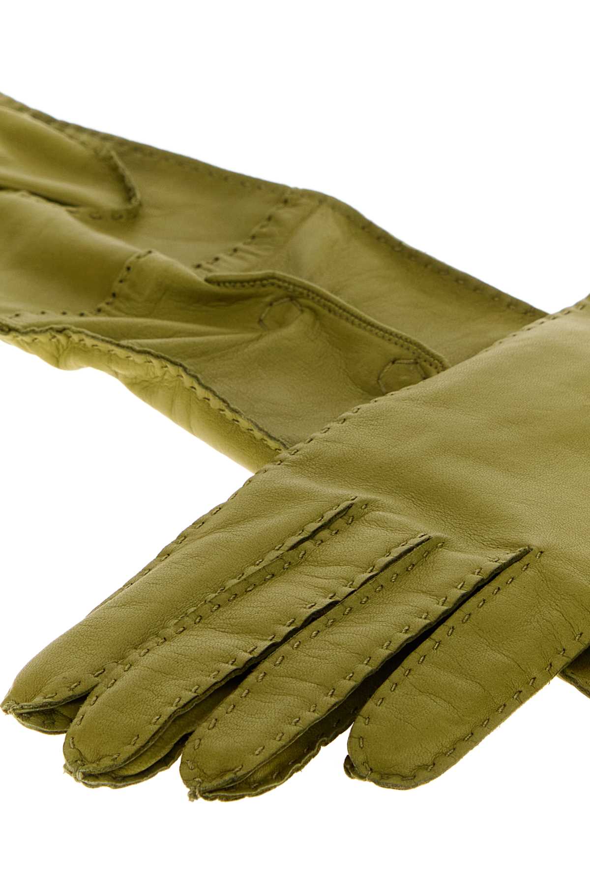 Prada Women Green Nappa Gloves PRADA