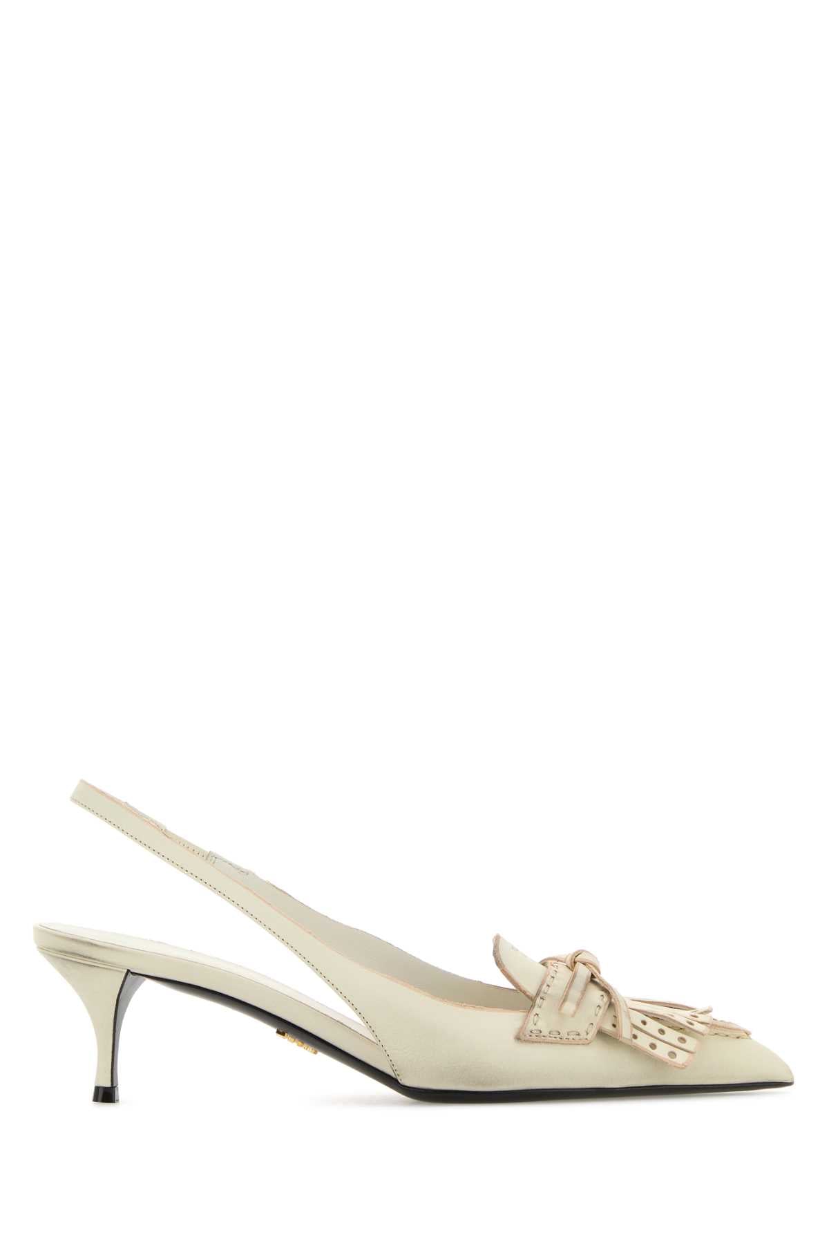 Prada Women Ivory Leather Pumps PRADA
