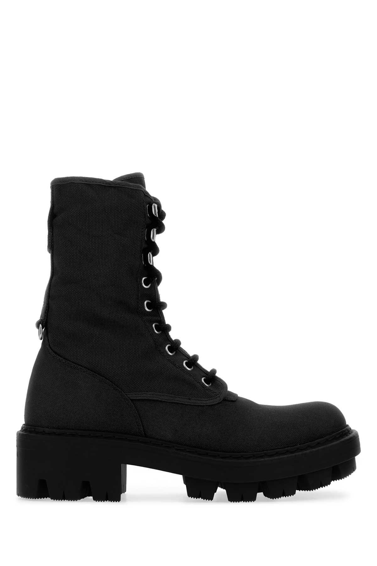 Prada Women Black Canvas Boots PRADA