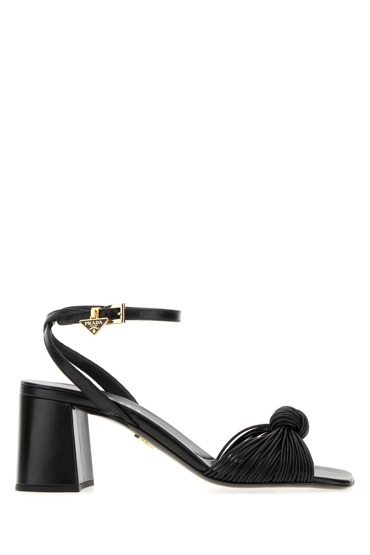 Prada Women Black Leather Sandals PRADA