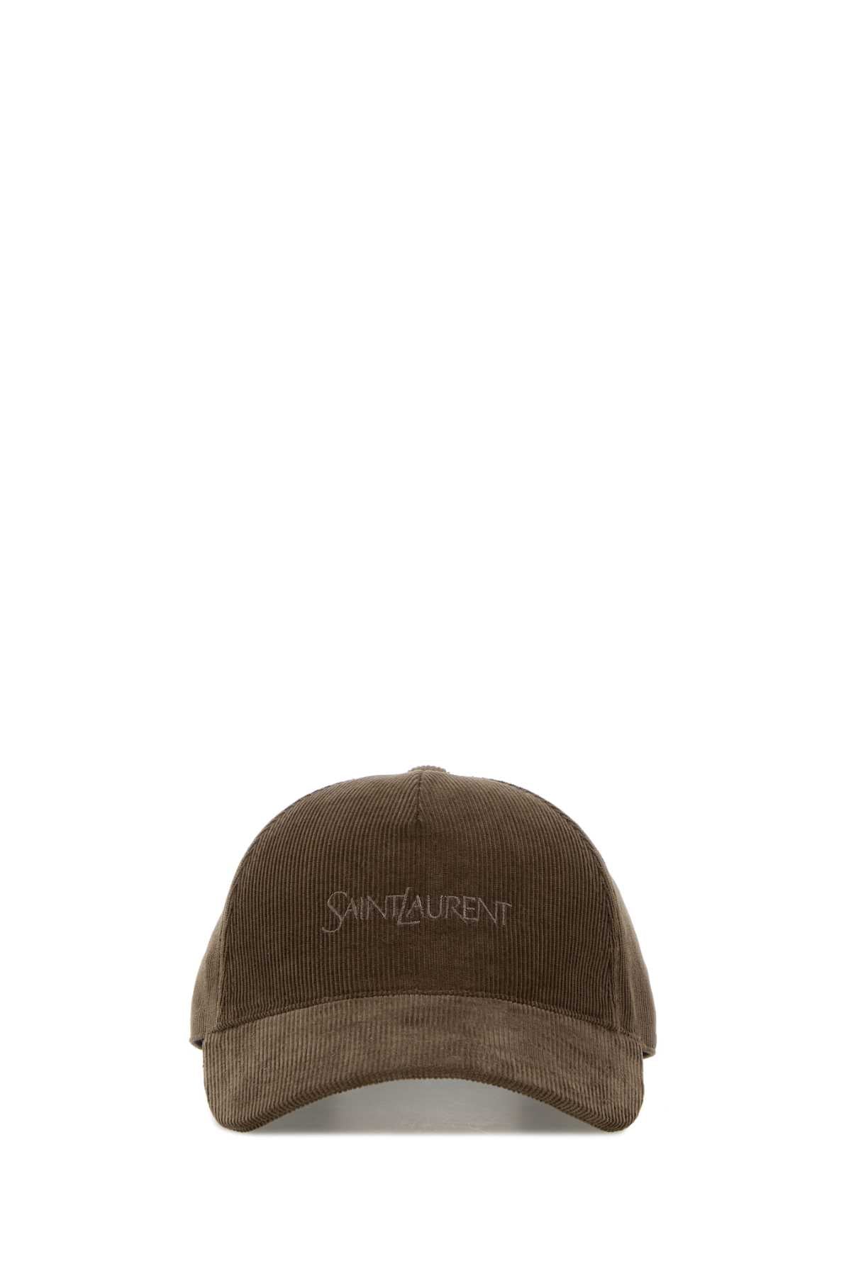 Saint Laurent Men Mud Corduroy Baseball Cap SAINT LAURENT