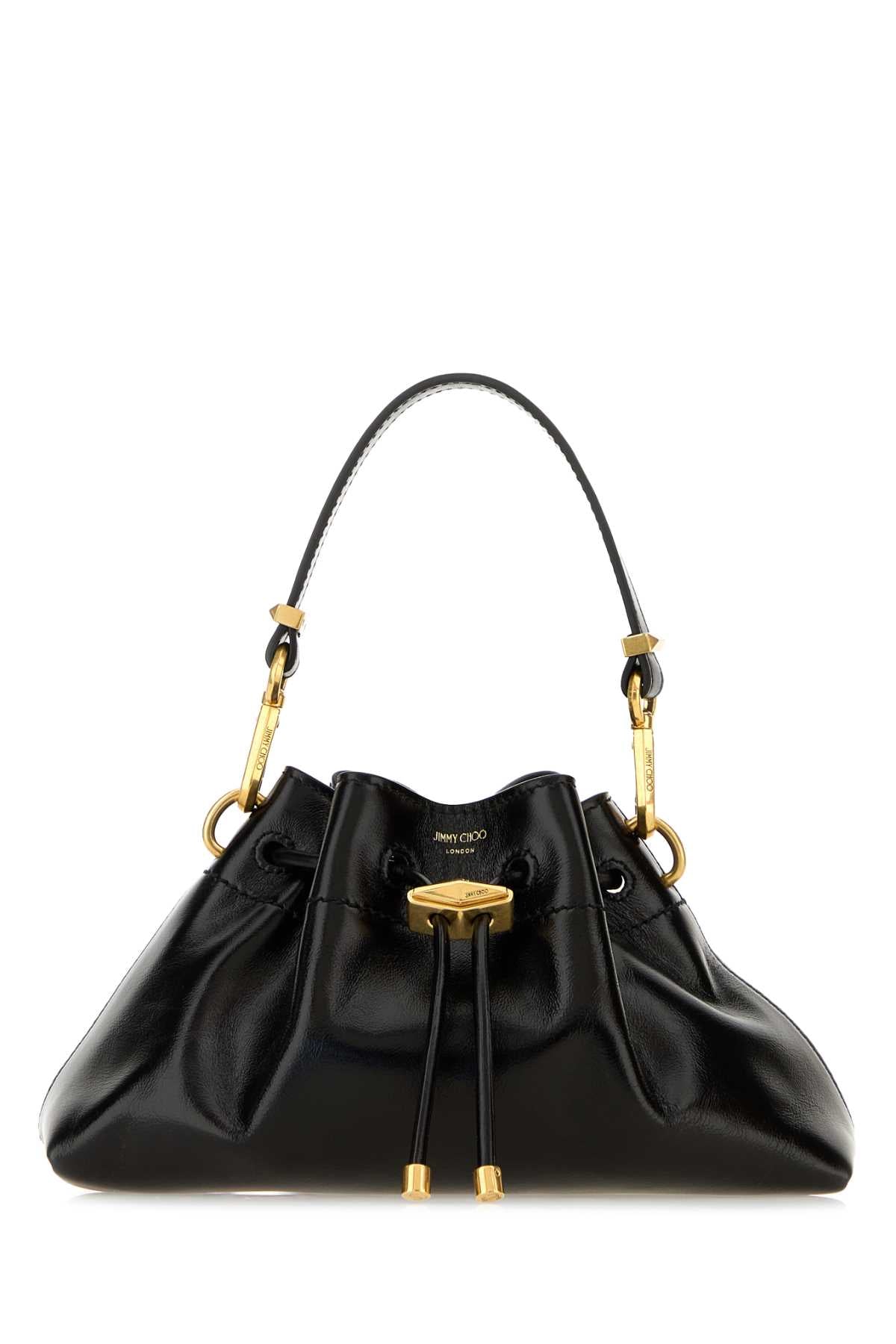 Jimmy Choo Women Black Leather Small Cinch Handbag JIMMY CHOO
