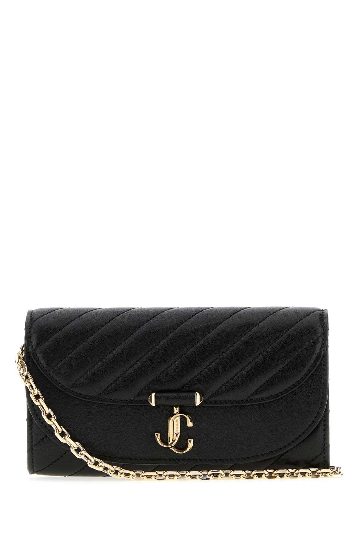 Jimmy Choo Women Black Leather  Avn Curve Crossbody Bag JIMMY CHOO