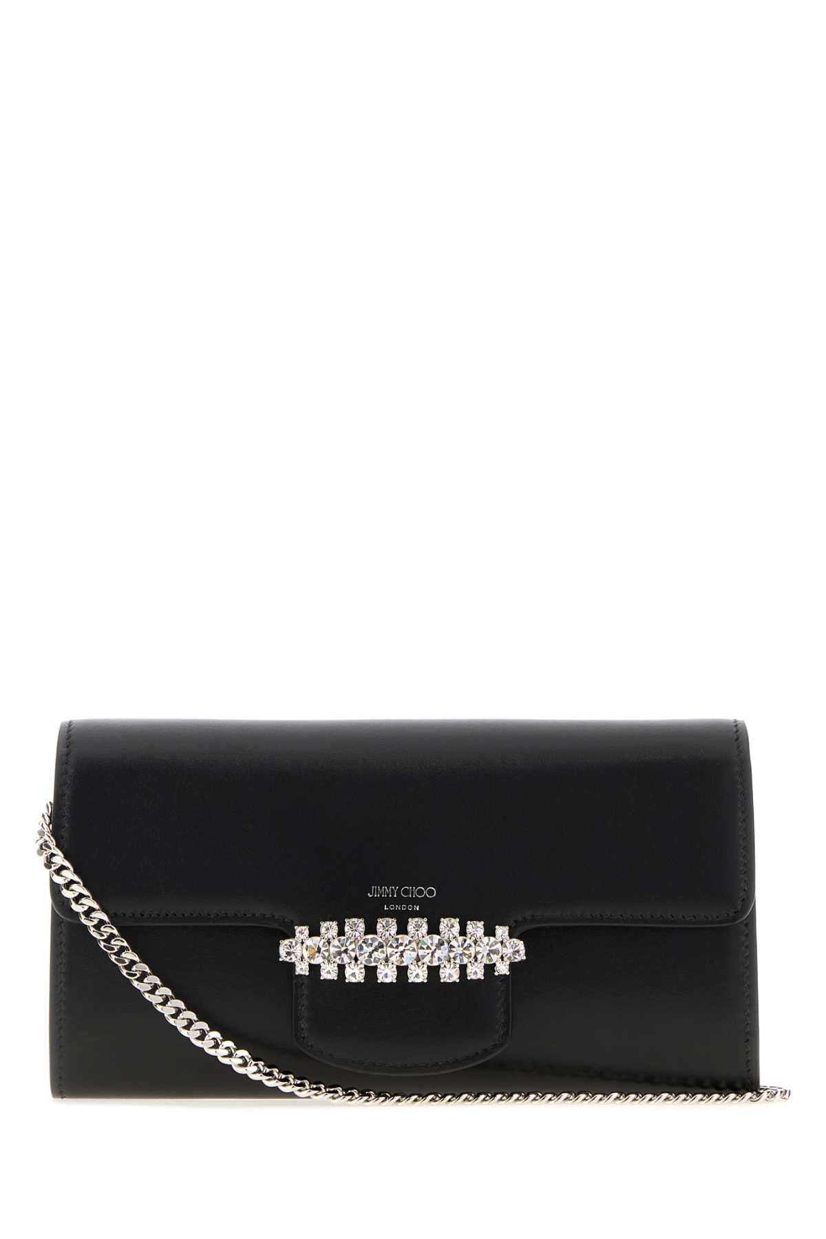 Jimmy Choo Women Black Leather Bing Wallet