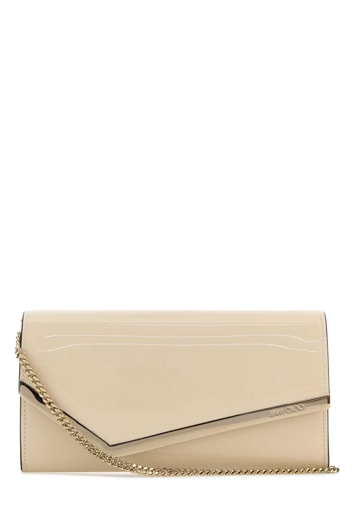 Jimmy Choo Women Ivory Leather Emmie Clutch JIMMY CHOO