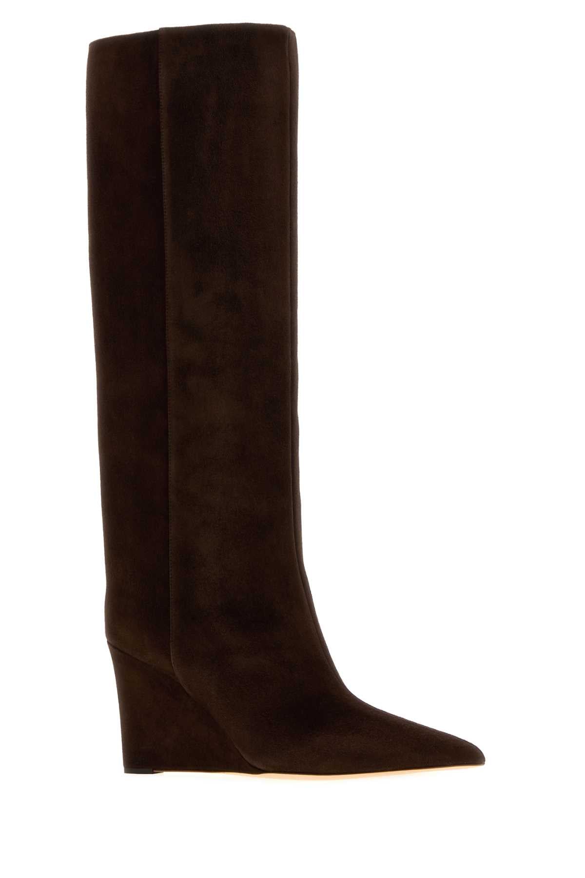 Jimmy Choo Women Chocolate Suede Blake Boots JIMMY CHOO