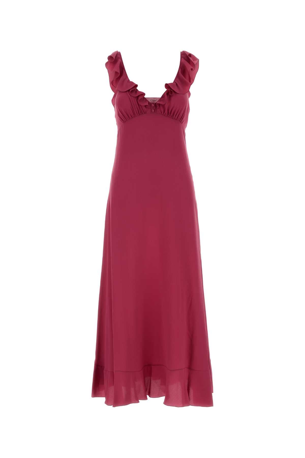 Chloe Women Tyrian Purple Crepe Dress CHLOE