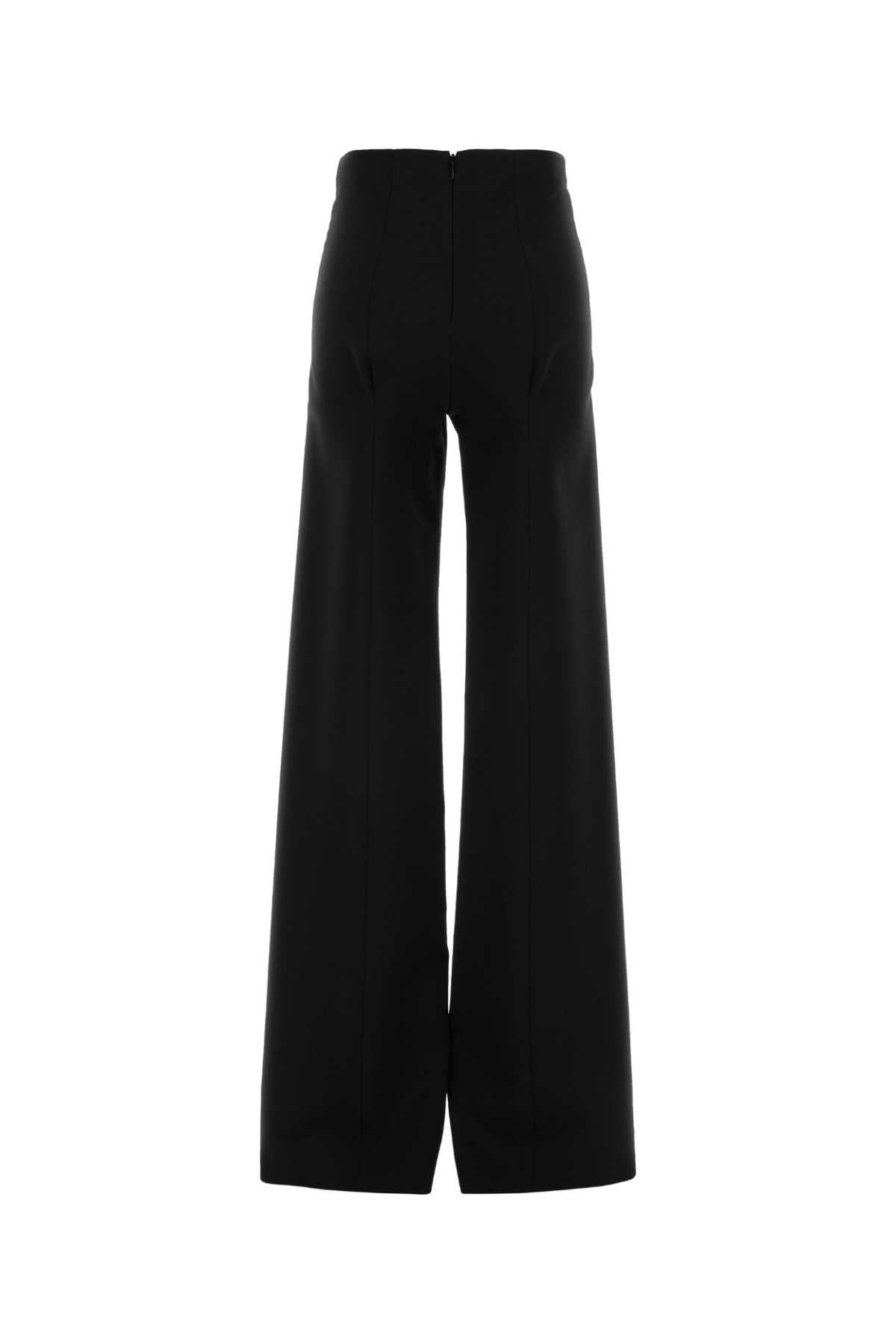 Gucci Women Black Stretch Wool Blend Wide-Leg Pant GUCCI