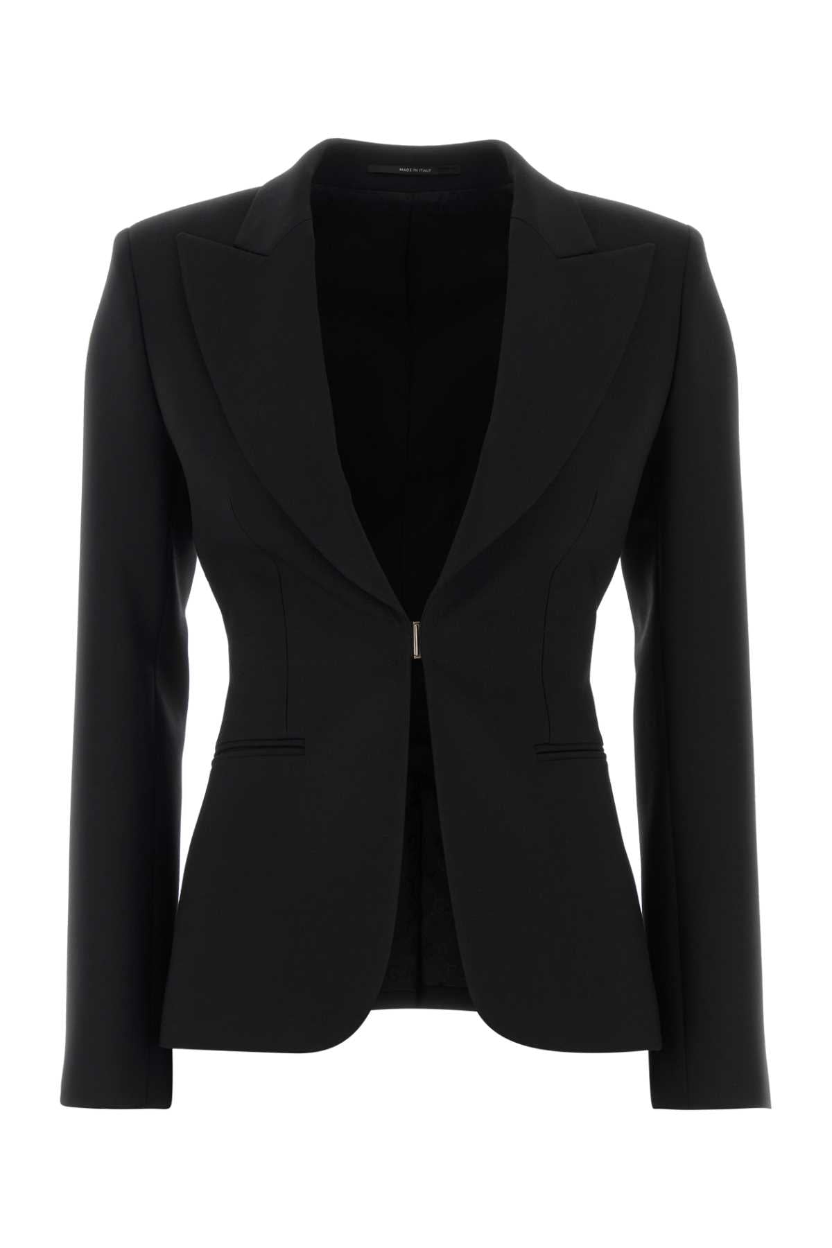 Gucci Women Black Stretch Wool Blend Blazer GUCCI