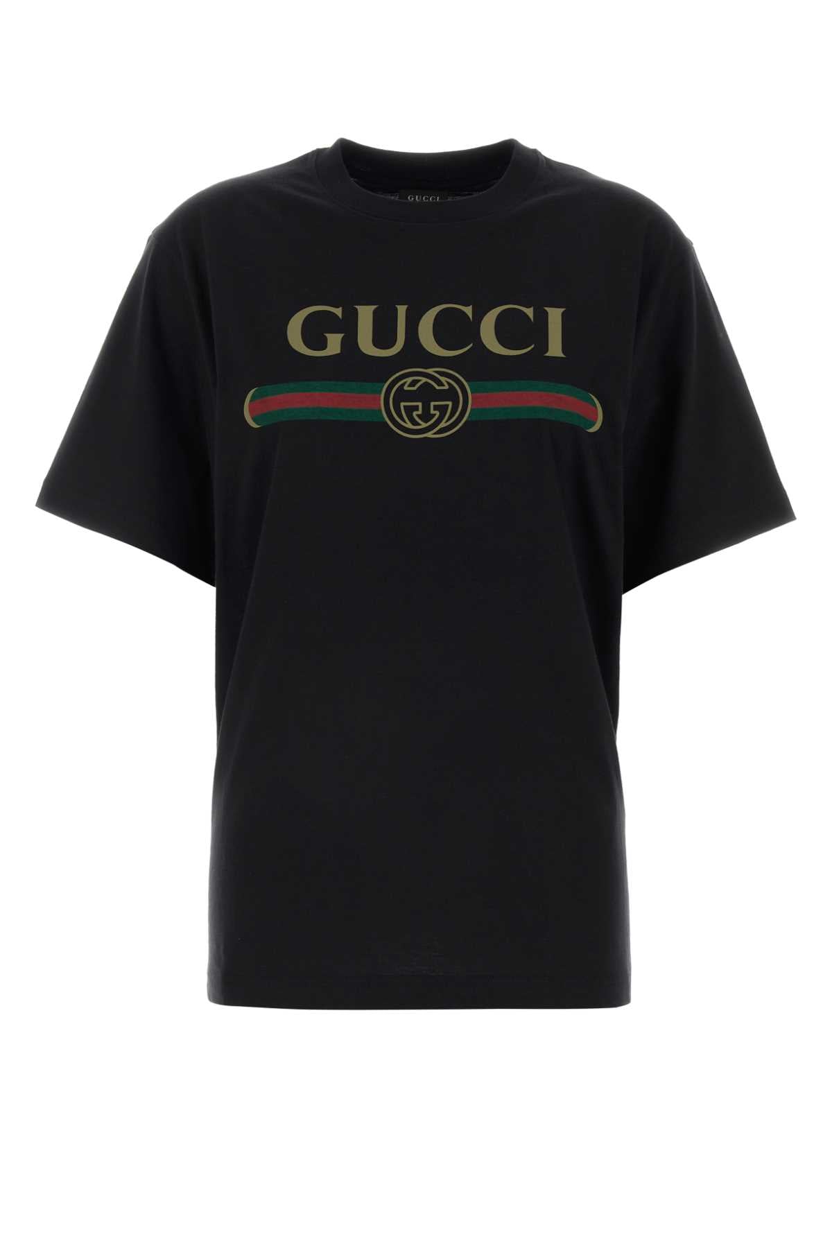 Gucci Women Black Cotton Blend T-Shirt GUCCI