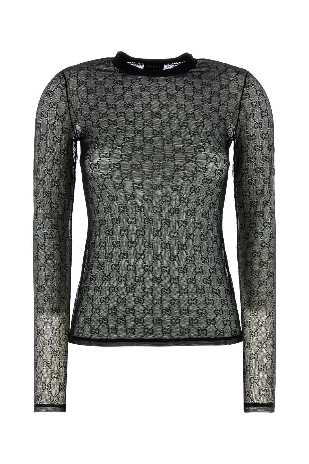 Gucci Women Black Mesh Top GUCCI