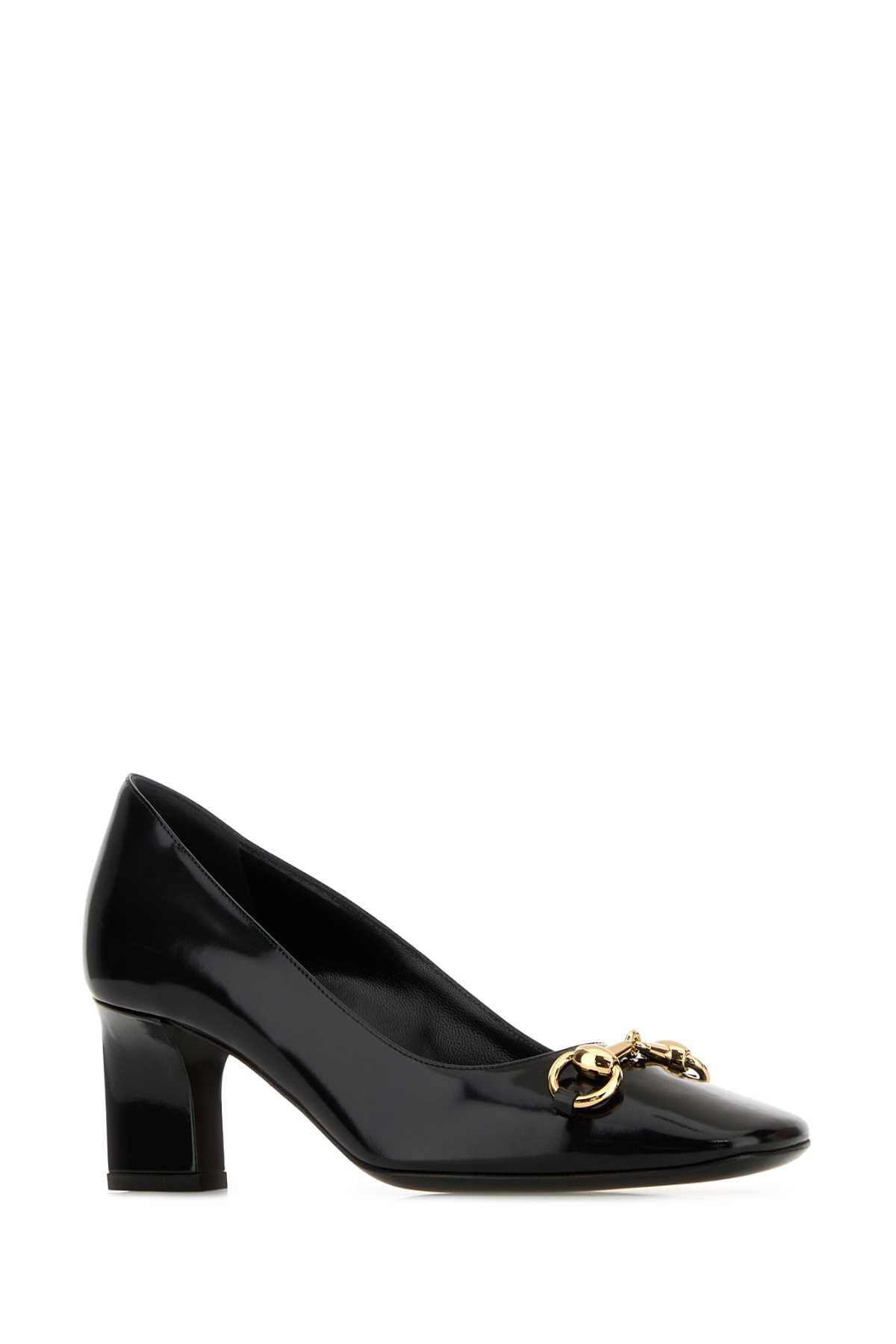 Gucci Women Black Leather Signora Pumps GUCCI