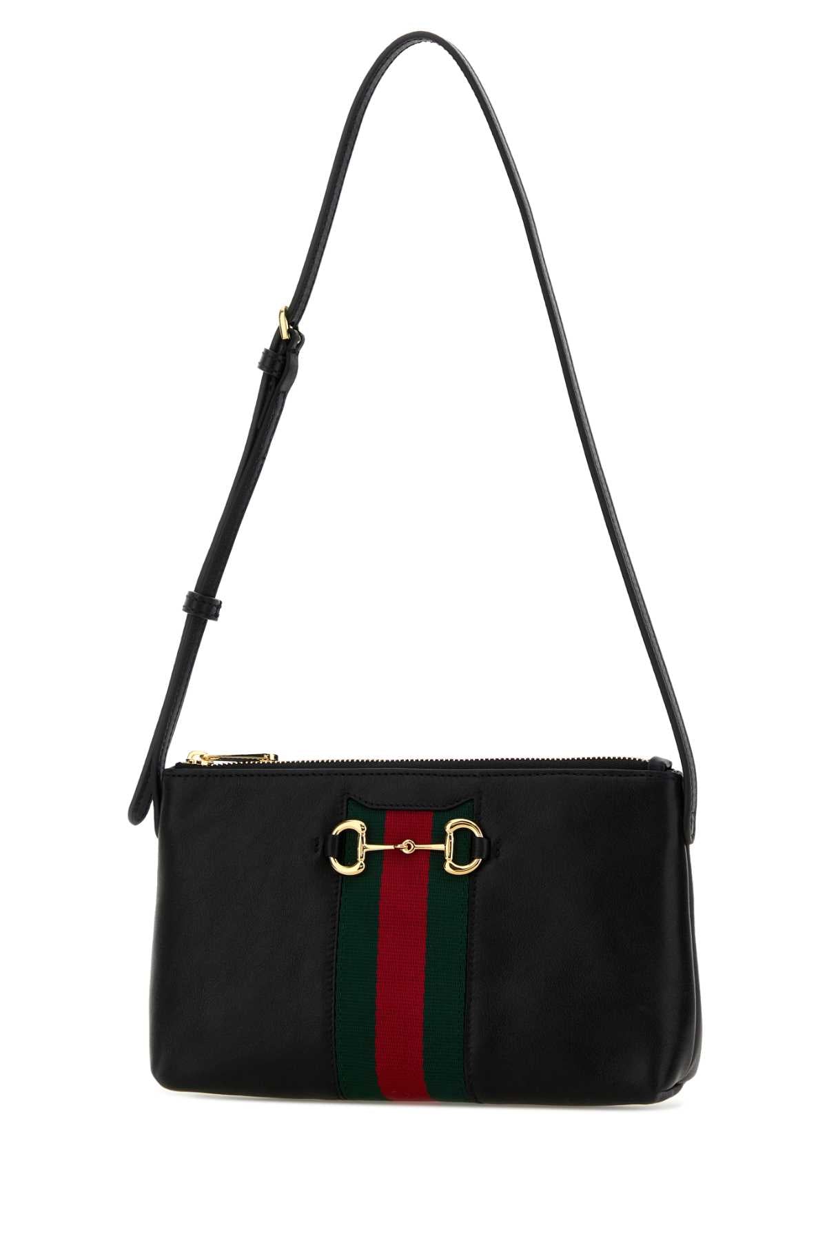 Gucci Women Black Leather Shoulder Bag GUCCI