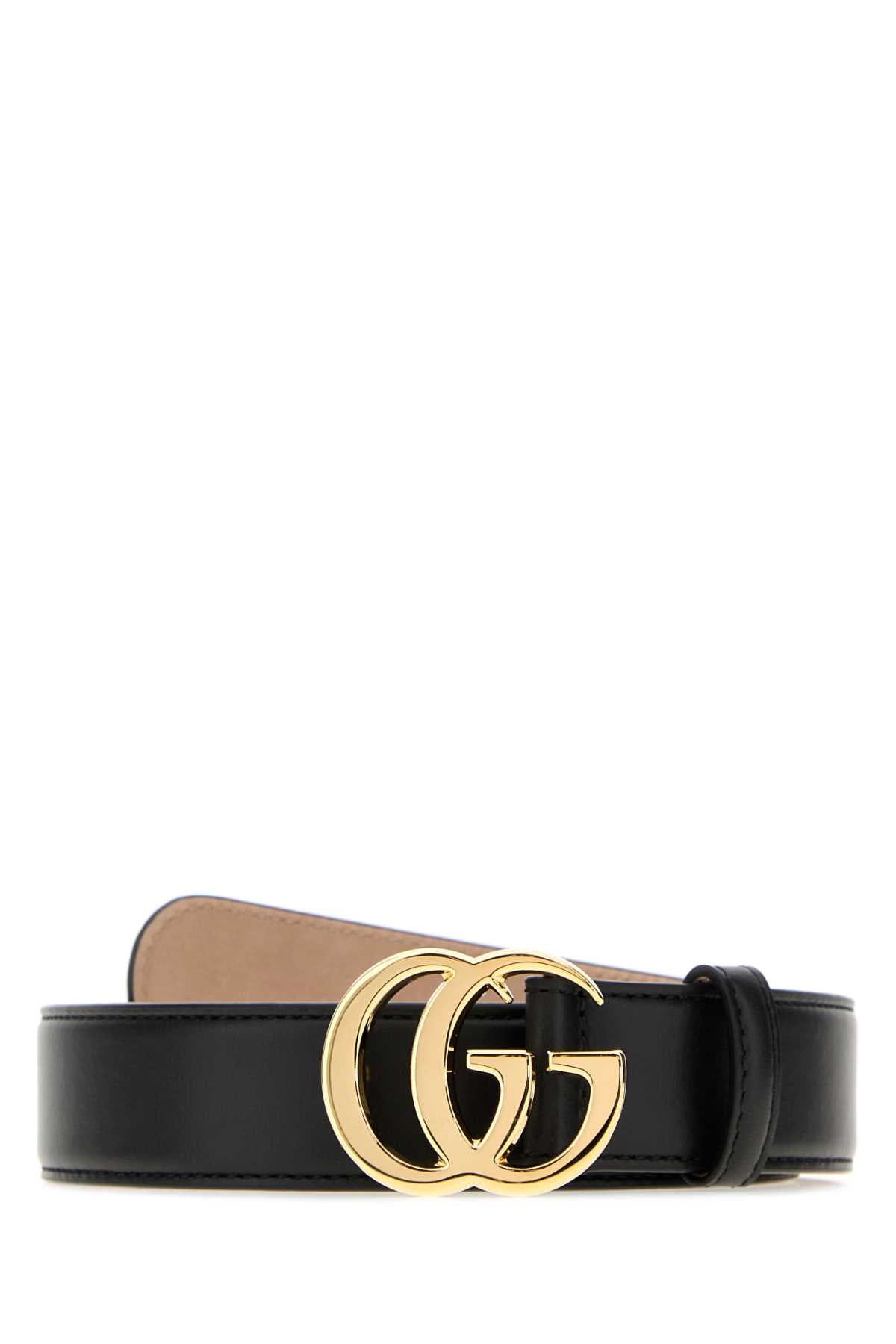 Gucci Women Black Leather Belt GUCCI